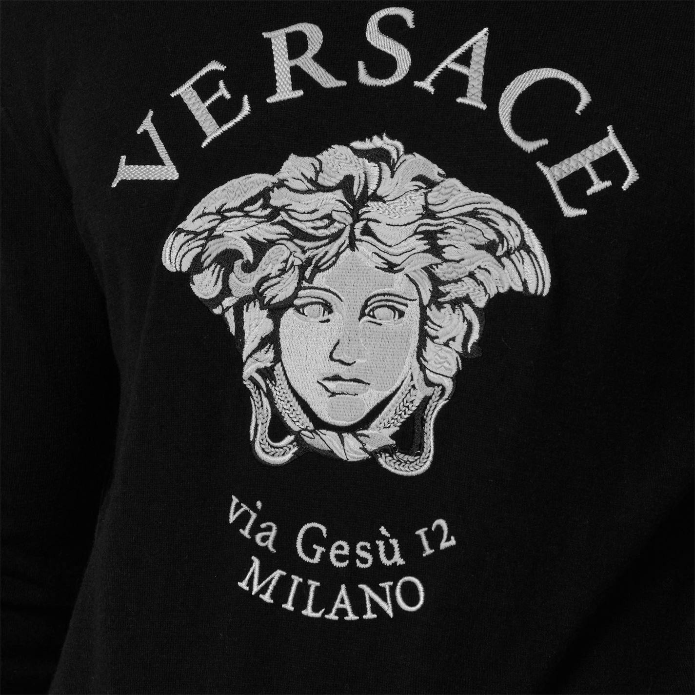 Versace Versace Medusa Via Gesu Milano Sweater Black Men's Size 52 L Size US L / EU 52-54 / 3 - 7 Thumbnail