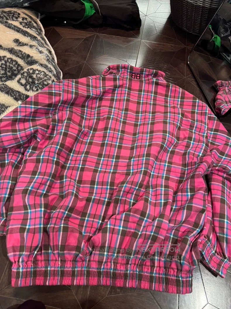 Balenciaga Balenciaga Pink-Brown Plaid Jacket, Size 34 Size XXS / US 00 / IT 34 - 7 Thumbnail