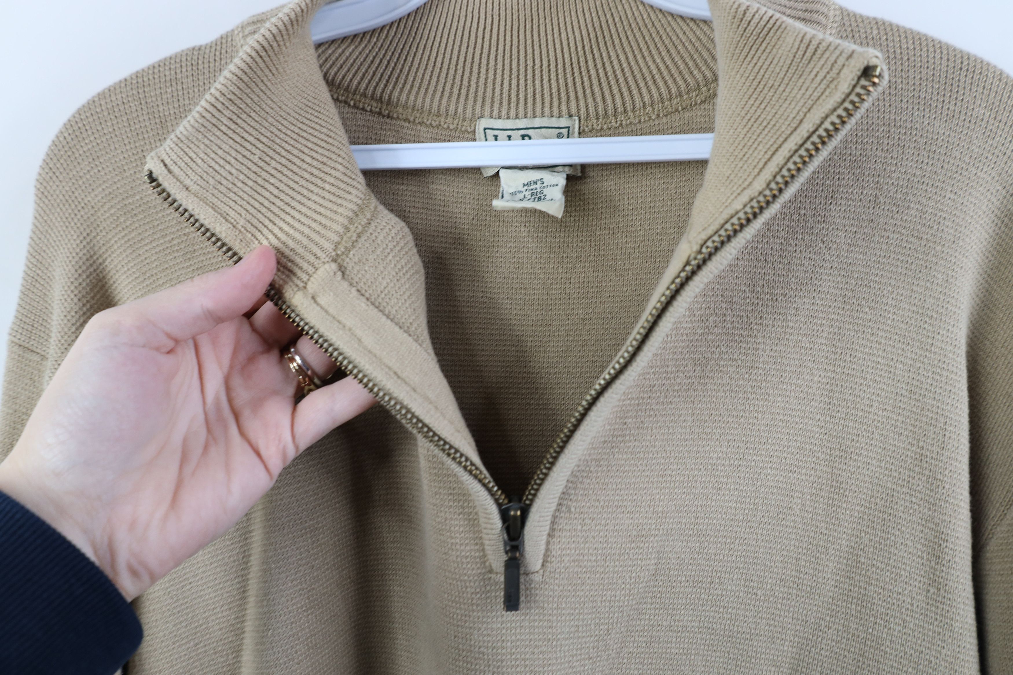 L.L. Bean Vintage LL Bean Thermal Knit Half Zip Pullover Sweater Size US L / EU 52-54 / 3 - 6 Thumbnail
