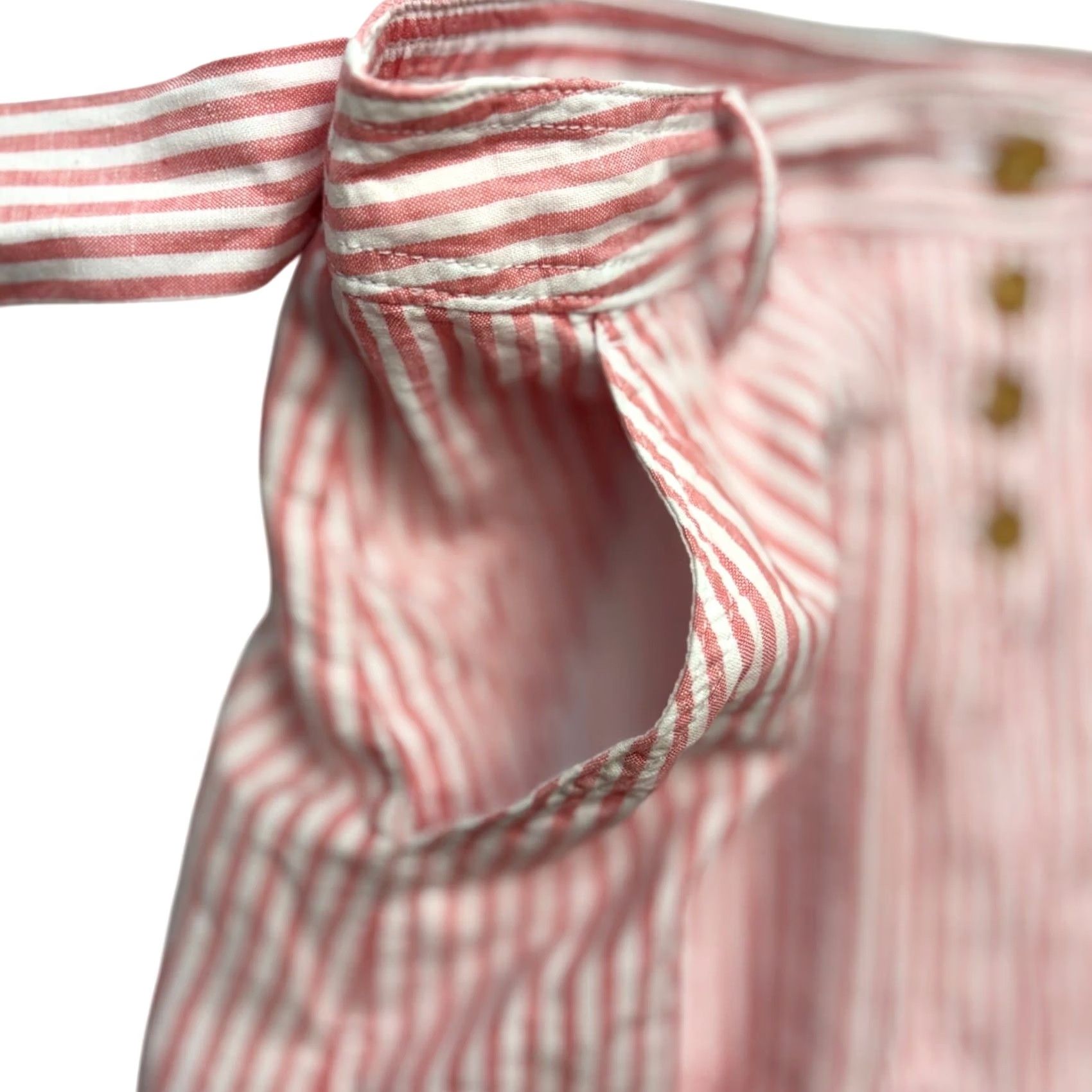 Talbots Talbots Linen Tie Waist Skirt Mini Midi Pink White Striped Skirt Size 10 Size 32" / US 10 / IT 46 - 7 Thumbnail