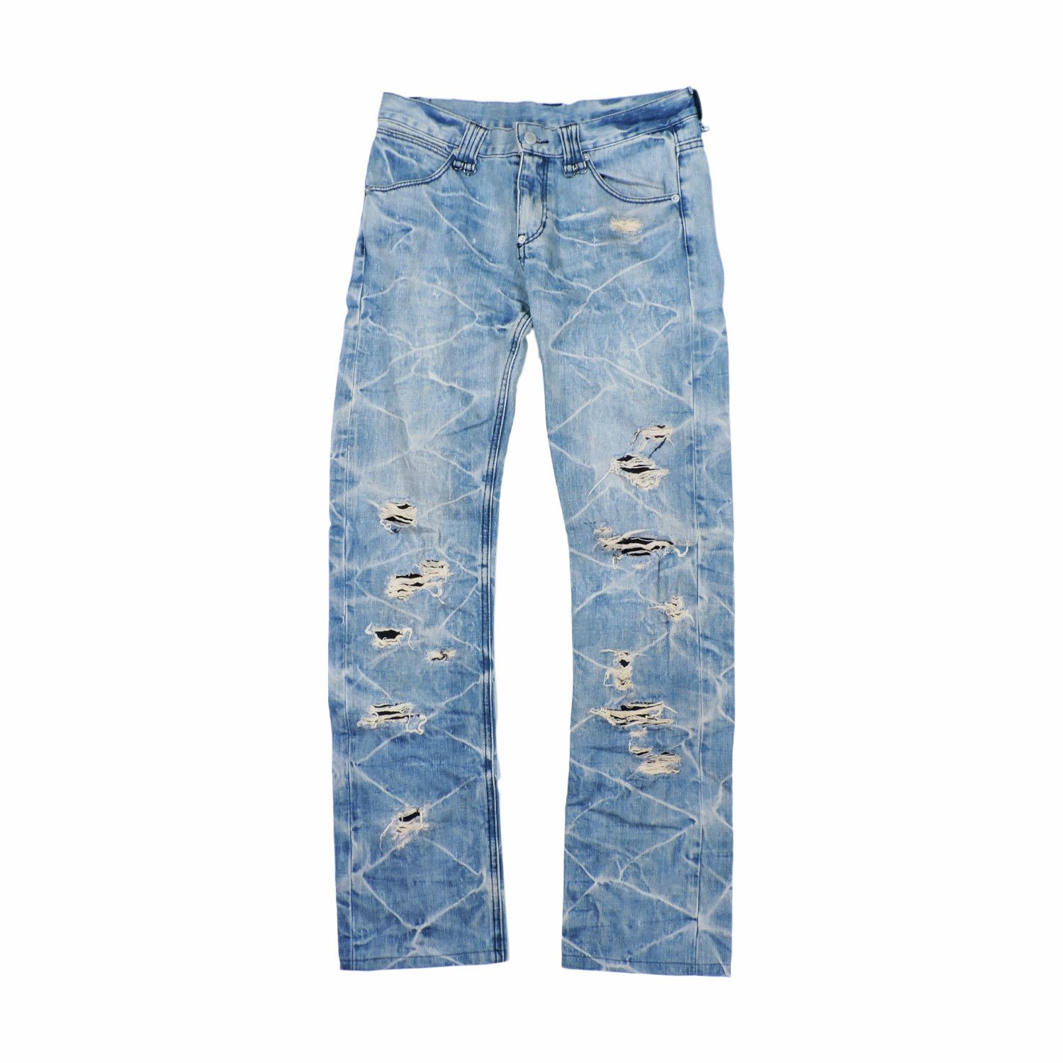 BUFFALO BOBS BUFFALO BOBS DISTRESSED DIAMOND MARKS DENIM LONG PANTS Size US 31 - 1 Thumbnail