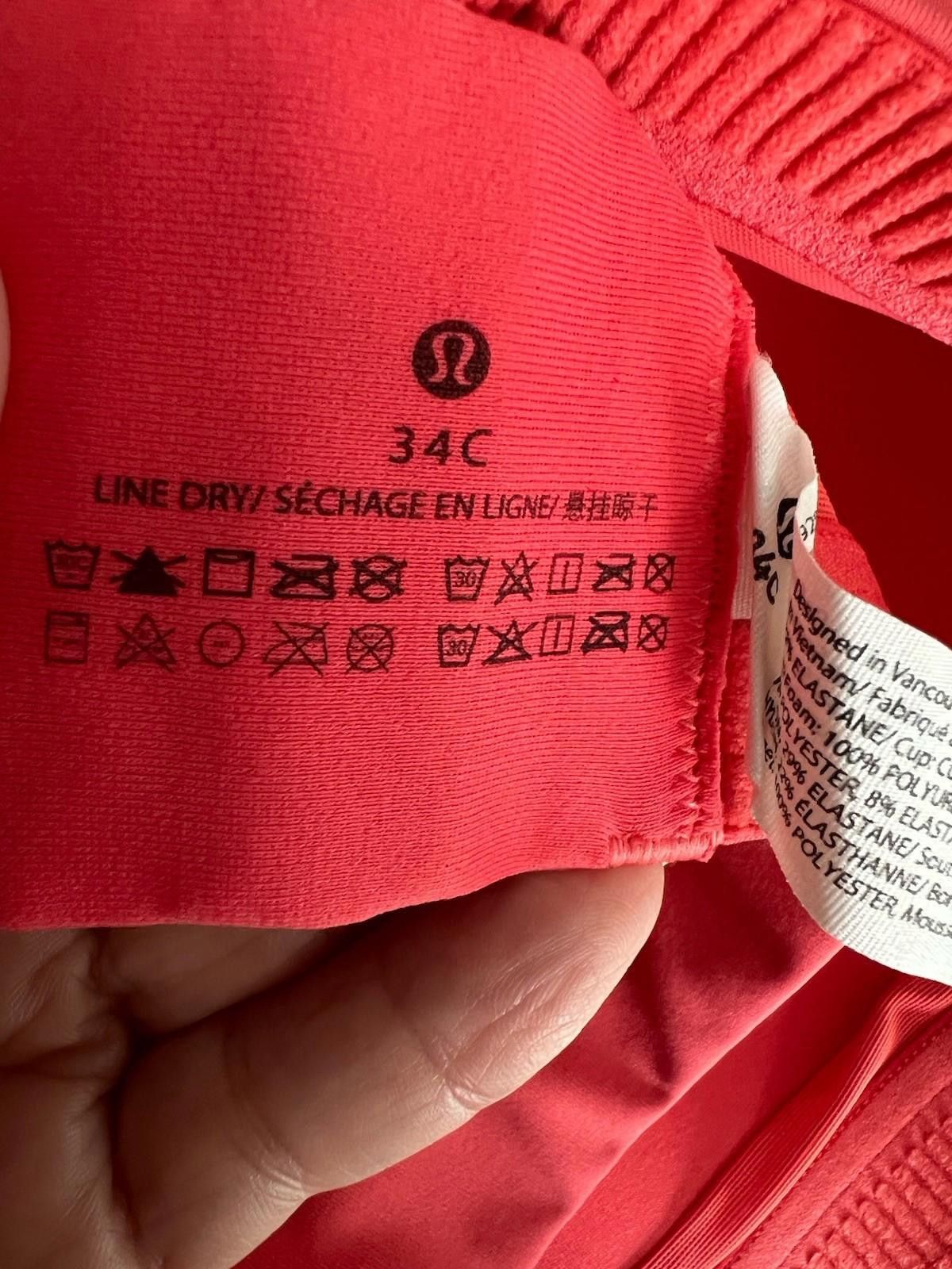 Designer Lululemon Energy Bra *High Support 34C Size ONE SIZE - 5 Thumbnail