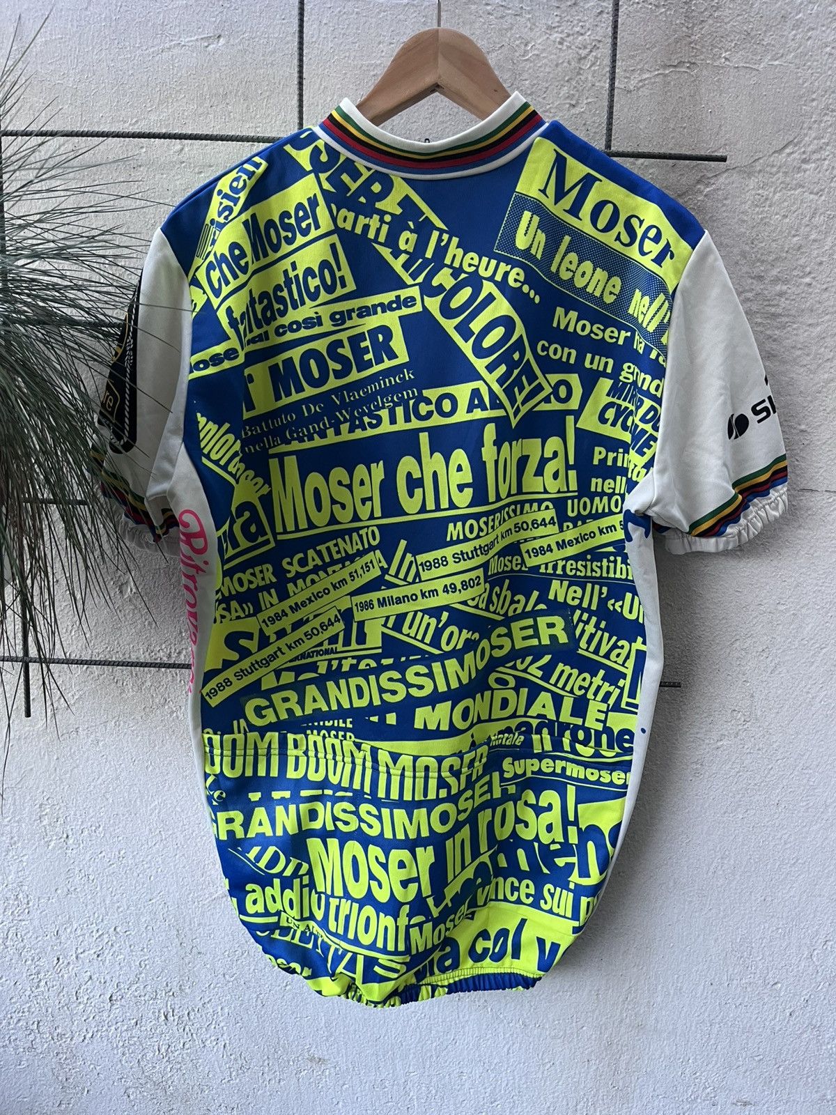 Vintage Vintage Bicycle italian Jersey Francesco Moser Size US XL / EU 56 / 4 - 8 Thumbnail