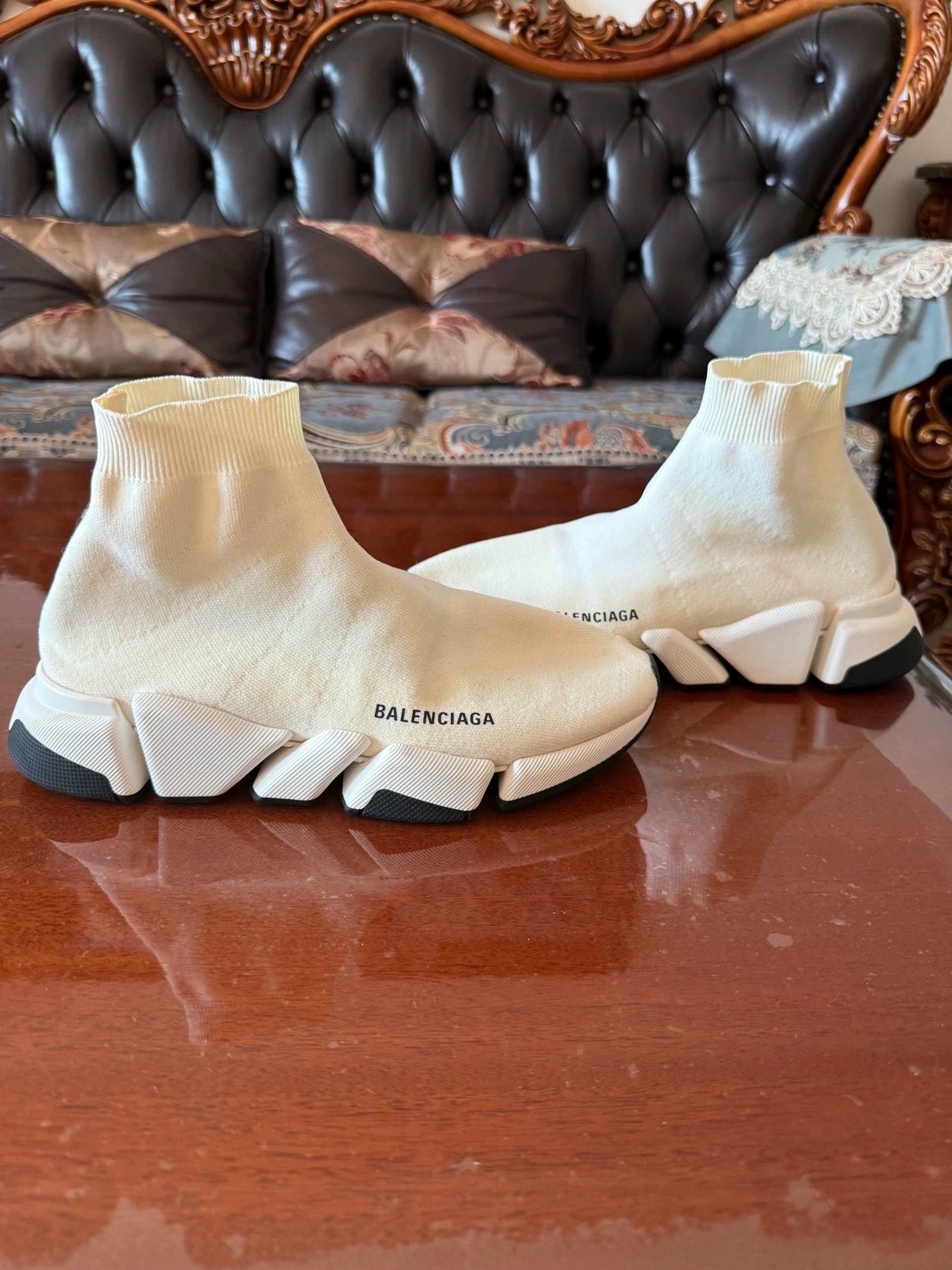 Balenciaga Balenciaga Sock Sneaker Black & White Size 40 Like New Size US 7 / EU 40 - 1 Thumbnail