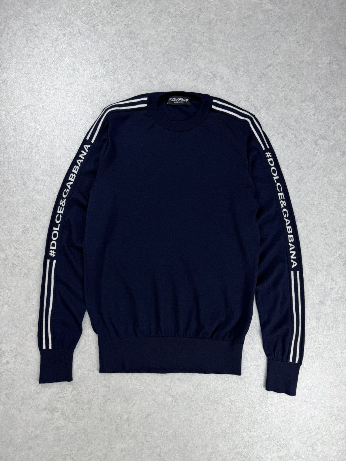 Dolce & Gabbana Dolce & Gabbana Men’s Wool Crewneck Sweater Navy Size 44 Size US S / EU 44-46 / 1 - 1 Thumbnail