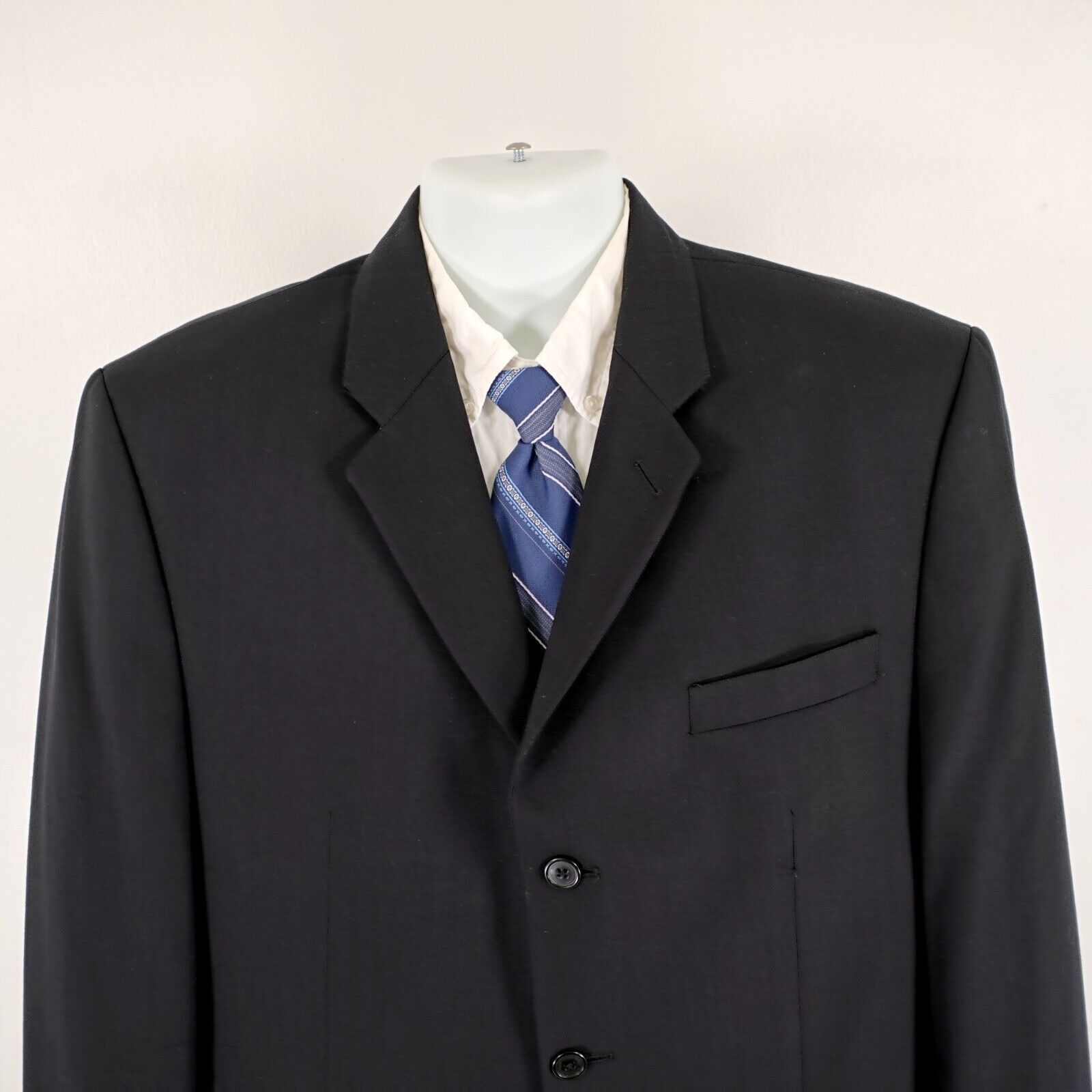 Calvin Klein Calvin Klein Wool Black 3 Button Blazer 42R Macy's Twill Wea Size 42R - 1 Thumbnail