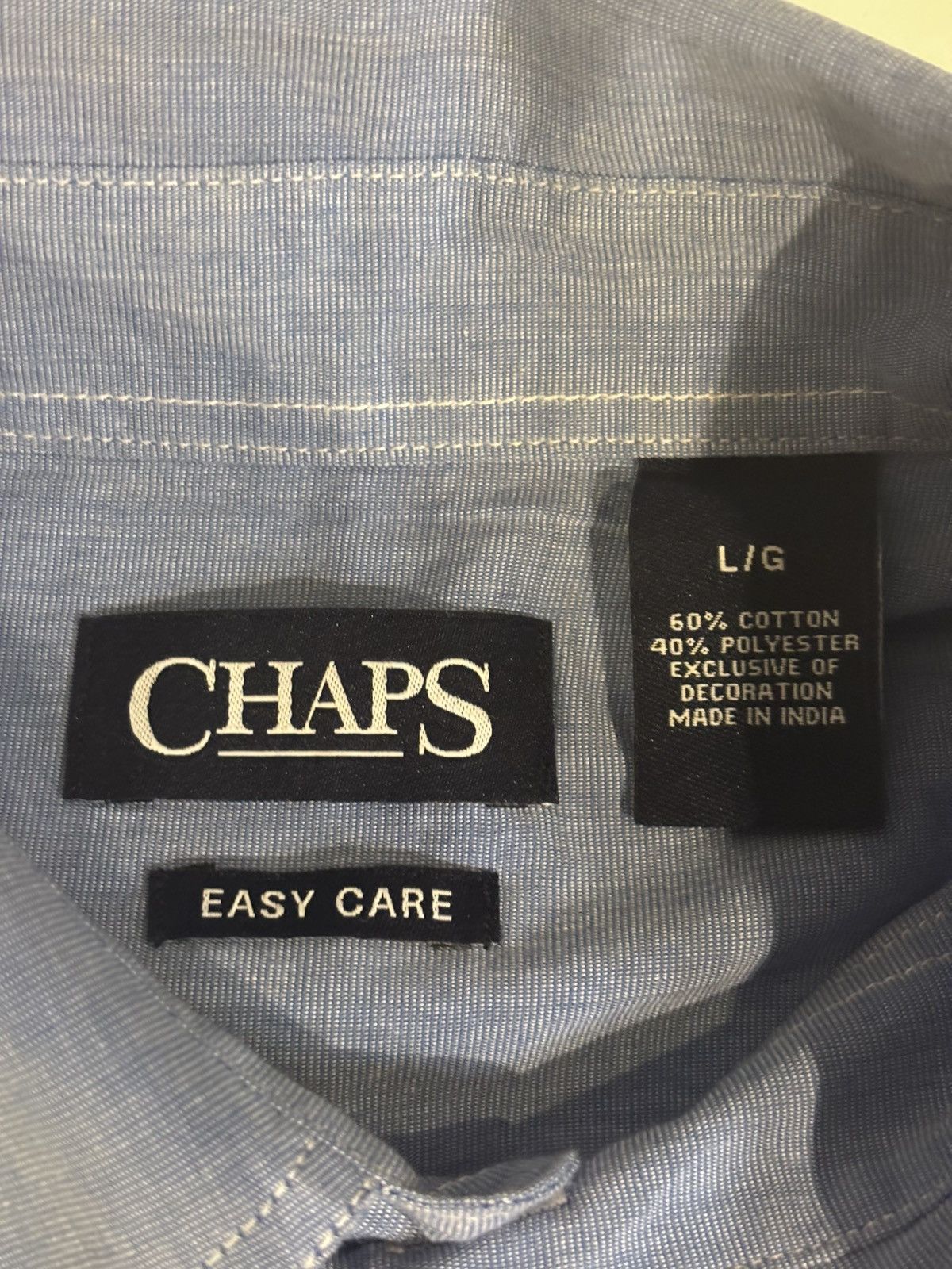 Chaps Men’s blue Shirt.mt1634 Size US L / EU 52-54 / 3 - 10 Thumbnail