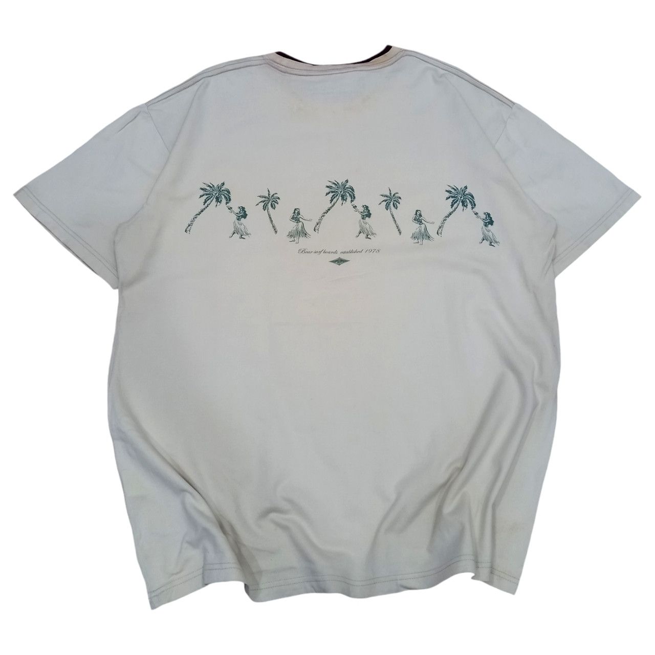 Vintage Rare! Vintage 90s Bear Surf Board Hula Girl Tee Size US XL / EU 56 / 4 - 2 Thumbnail