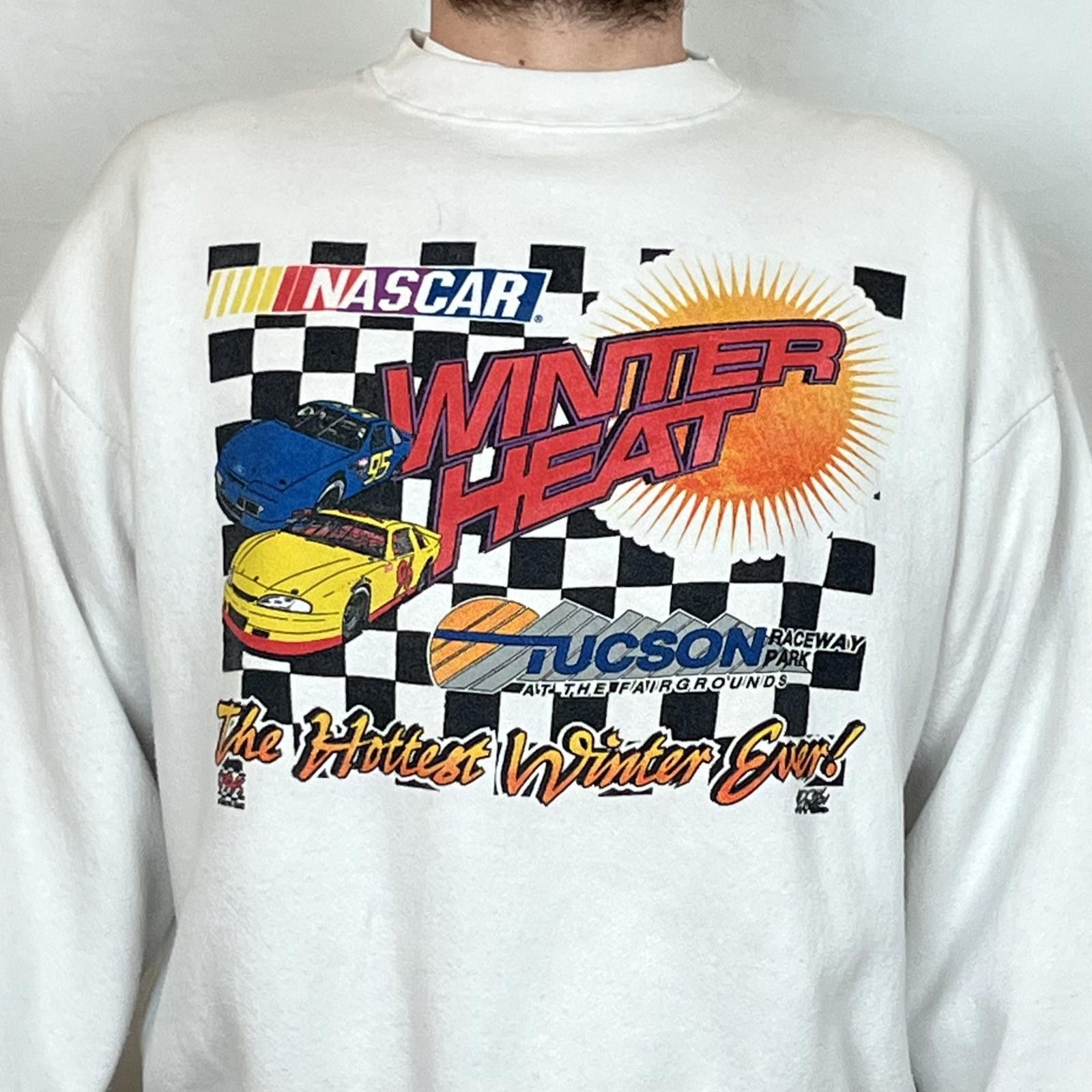 NASCAR VTG 90S NASCAR WINTER HEAT RACING GRAPHIC WHITE SWEATSHIRT L Size US L / EU 52-54 / 3 - 1 Thumbnail