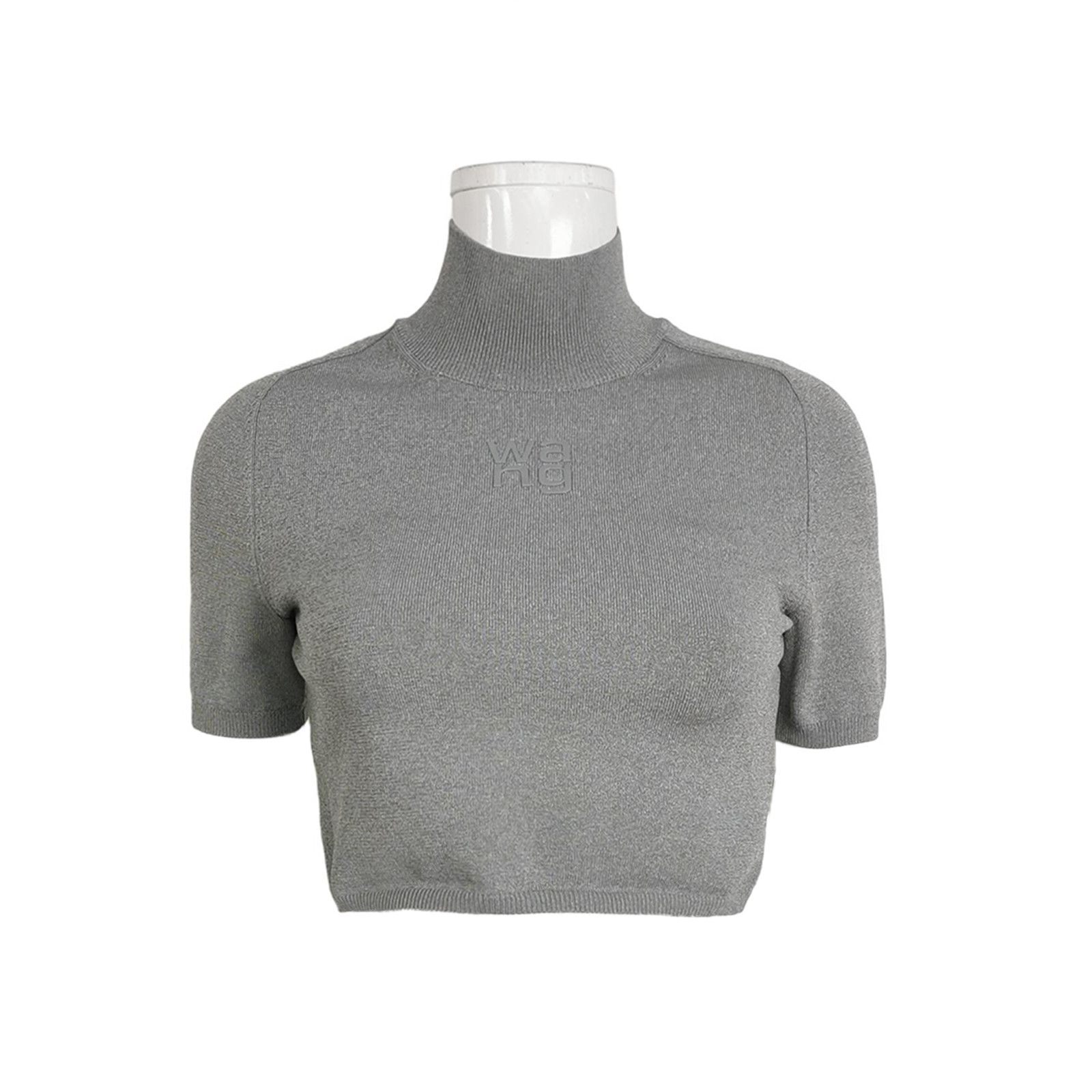 Alexander Wang Alexander Wang Gray Logo Knit Sweater Size S Size S / US 4 / IT 40 - 1 Thumbnail