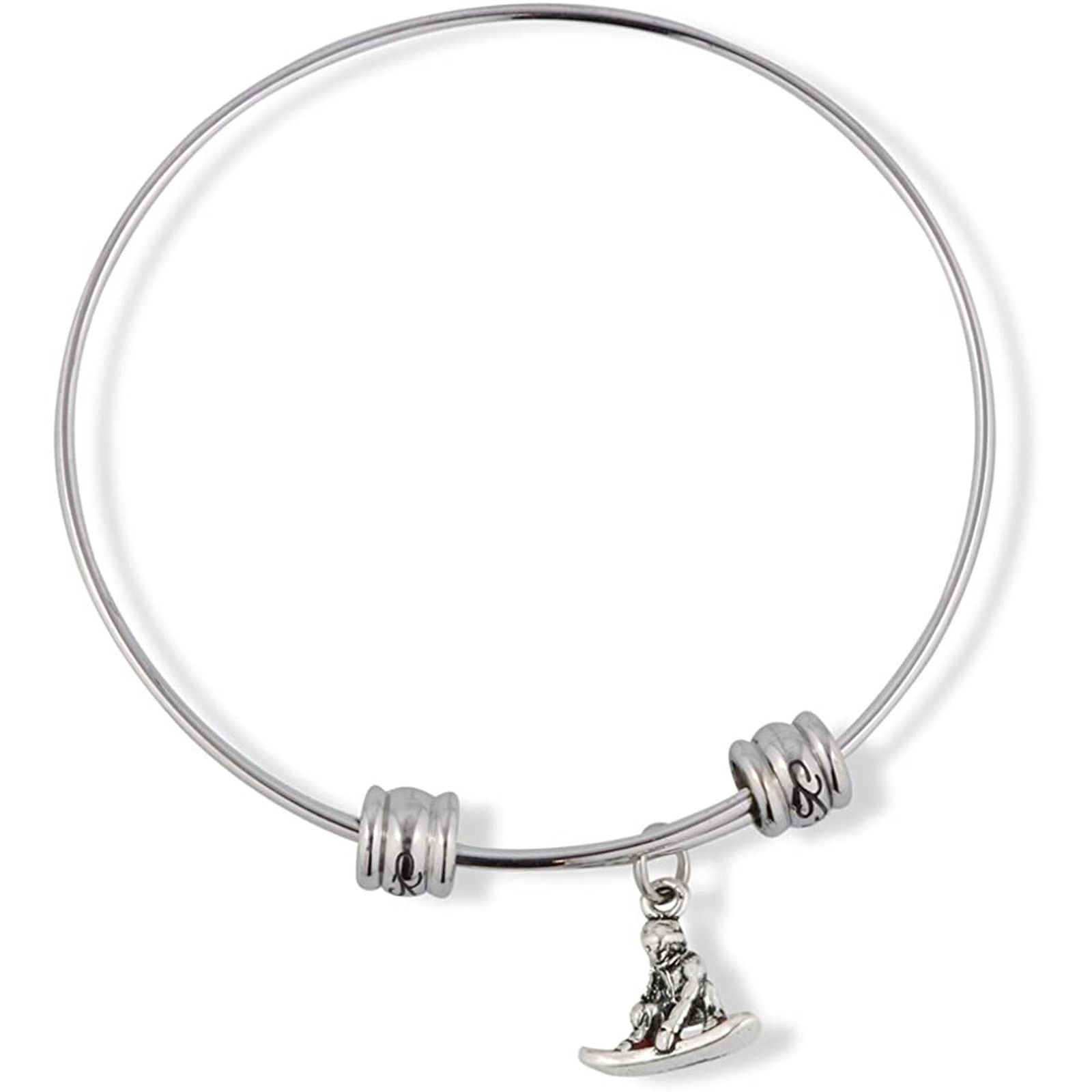 & Other Stories Snowboarder with Red Snowboard Fancy Charm Bangle Size ONE SIZE - 1 Thumbnail