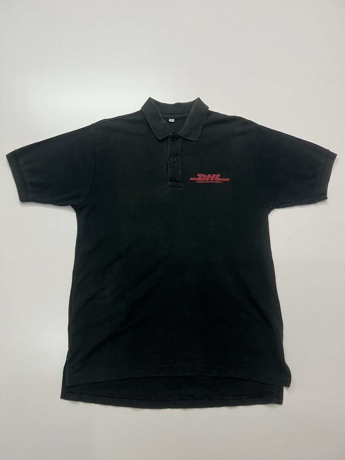Vintage 🔥VINTAGE DHL USA EXPRESS COLLAR T-SHIRT Size US L / EU 52-54 / 3 - 2 Thumbnail