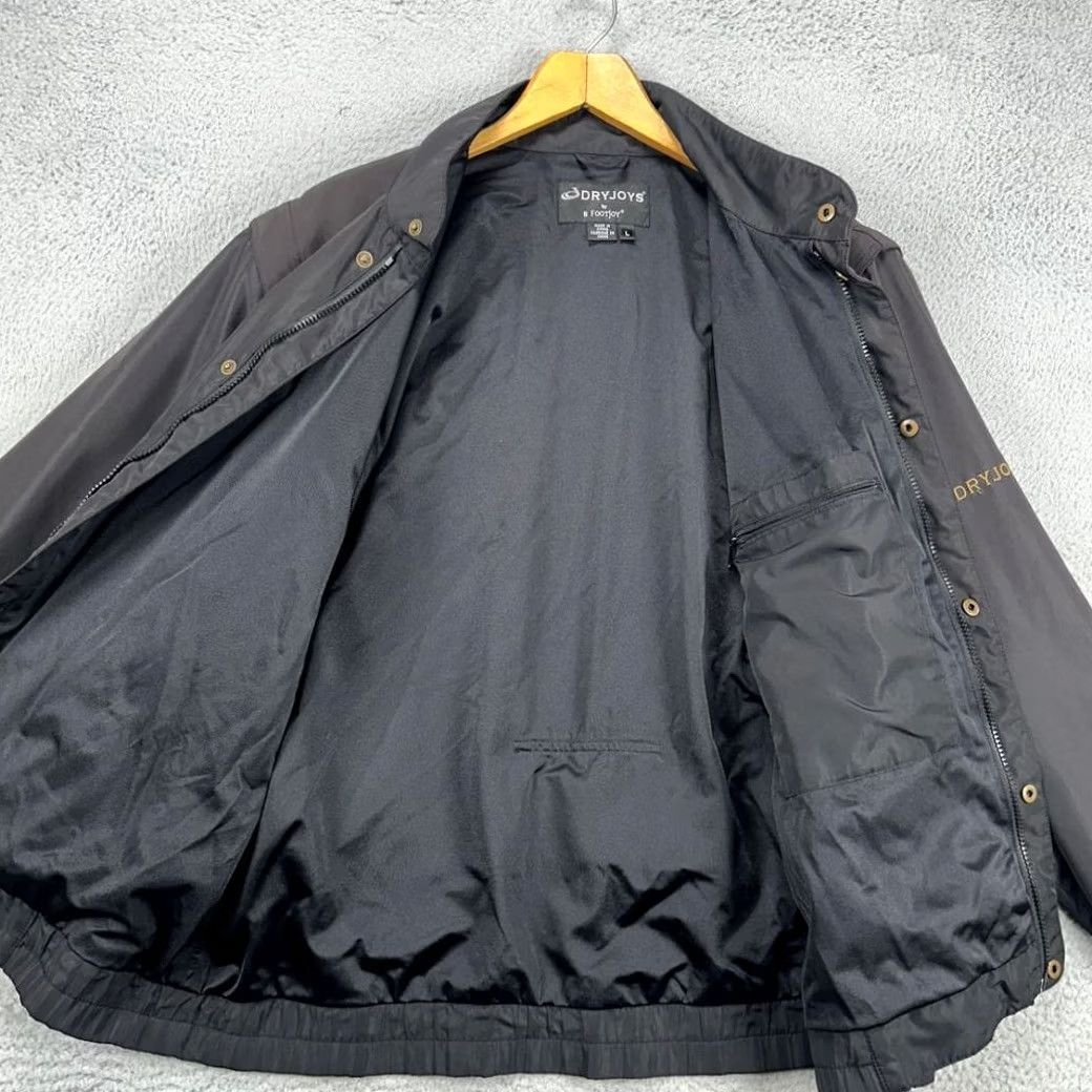 Footjoy FootJoy DryJoys Windbreaker Jacket Adult Large Black Full Zip Snap Pockets Mens Size US L / EU 52-54 / 3 - 4 Thumbnail