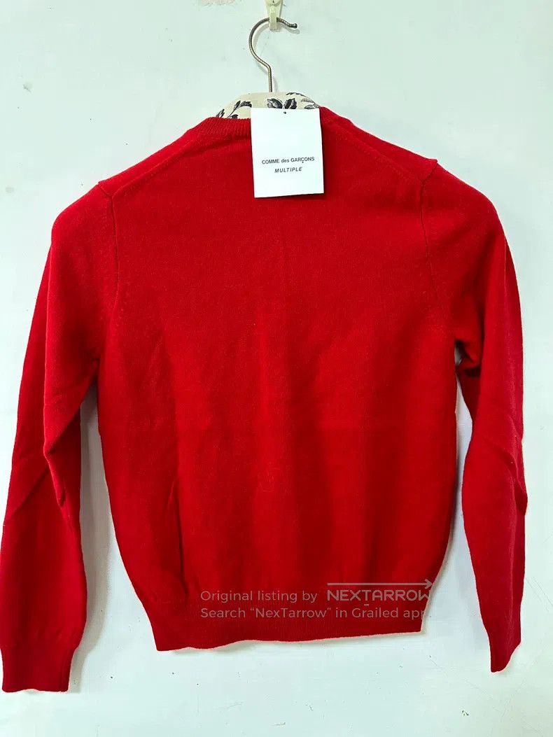 Comme des Garcons Comme Des Garcons Classic red heart wool cardigan Size S / US 4 / IT 40 - 2 Thumbnail