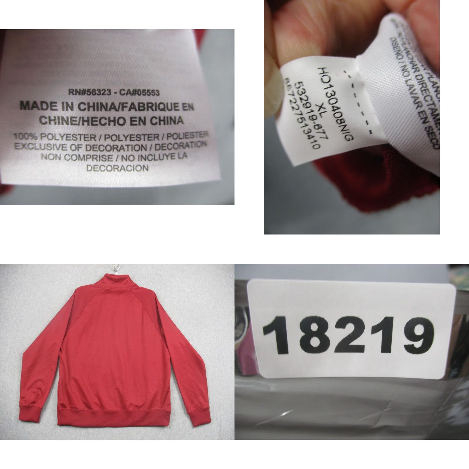 Nike Nike Jacket Mens XL Red Retro Track Full Zip Athletic Warmup 532919-677 Size US XL / EU 56 / 4 - 8 Thumbnail