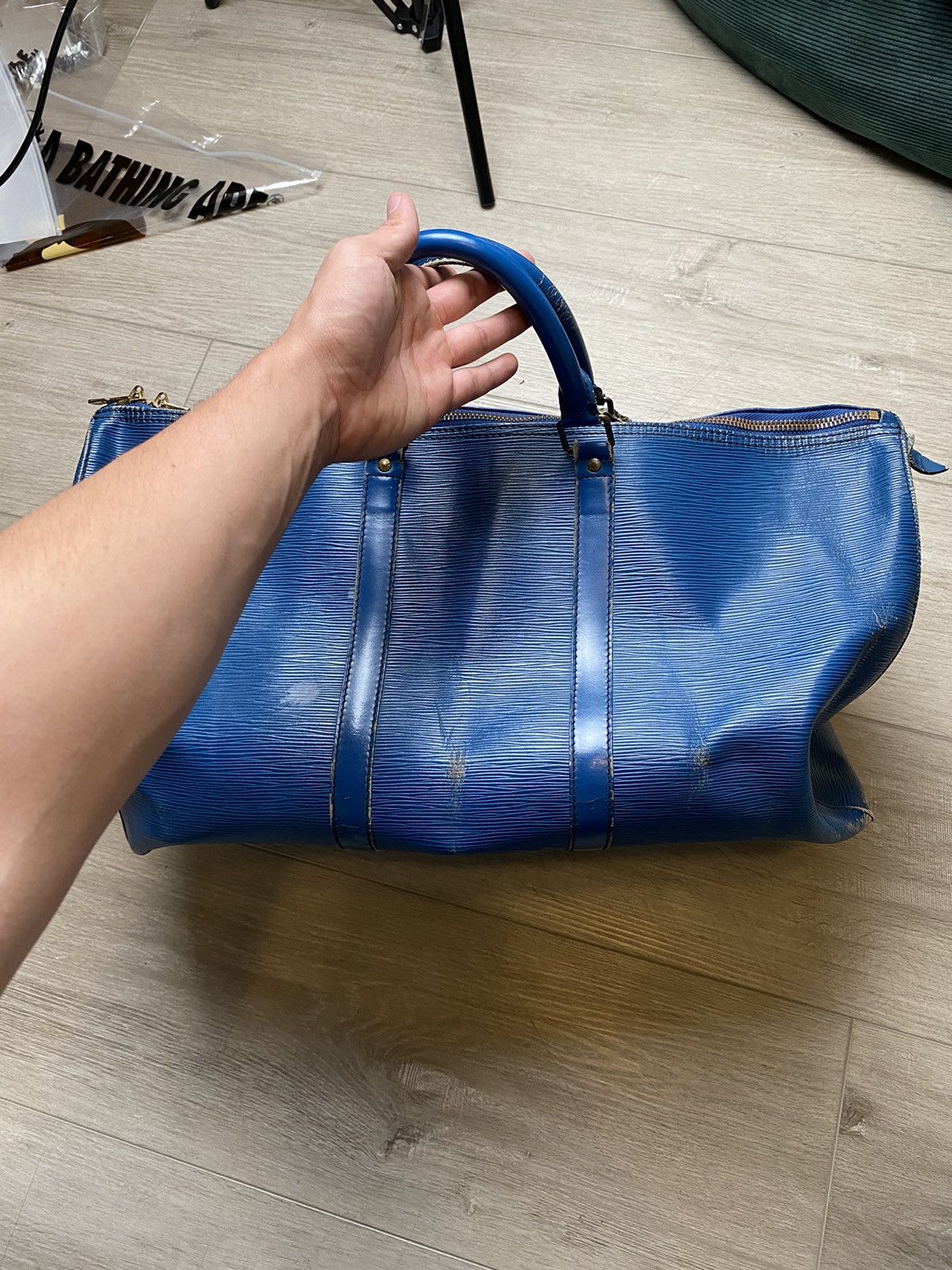 Louis Vuitton Louis Vuitton Keepall 50 Blue Grailed