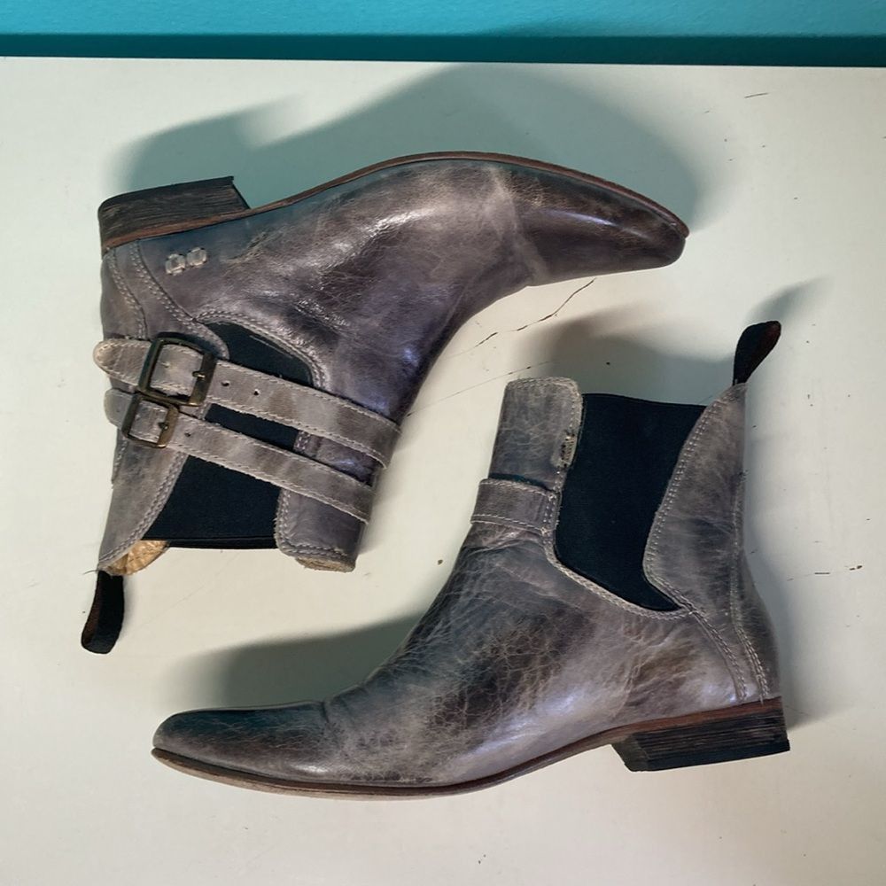 Bed Stu Bed-Stu Ravine Genuine Unique Imperfect Size 8 Gray Leather Booties Bench Made Size US 8 / IT 38 - 13 Thumbnail