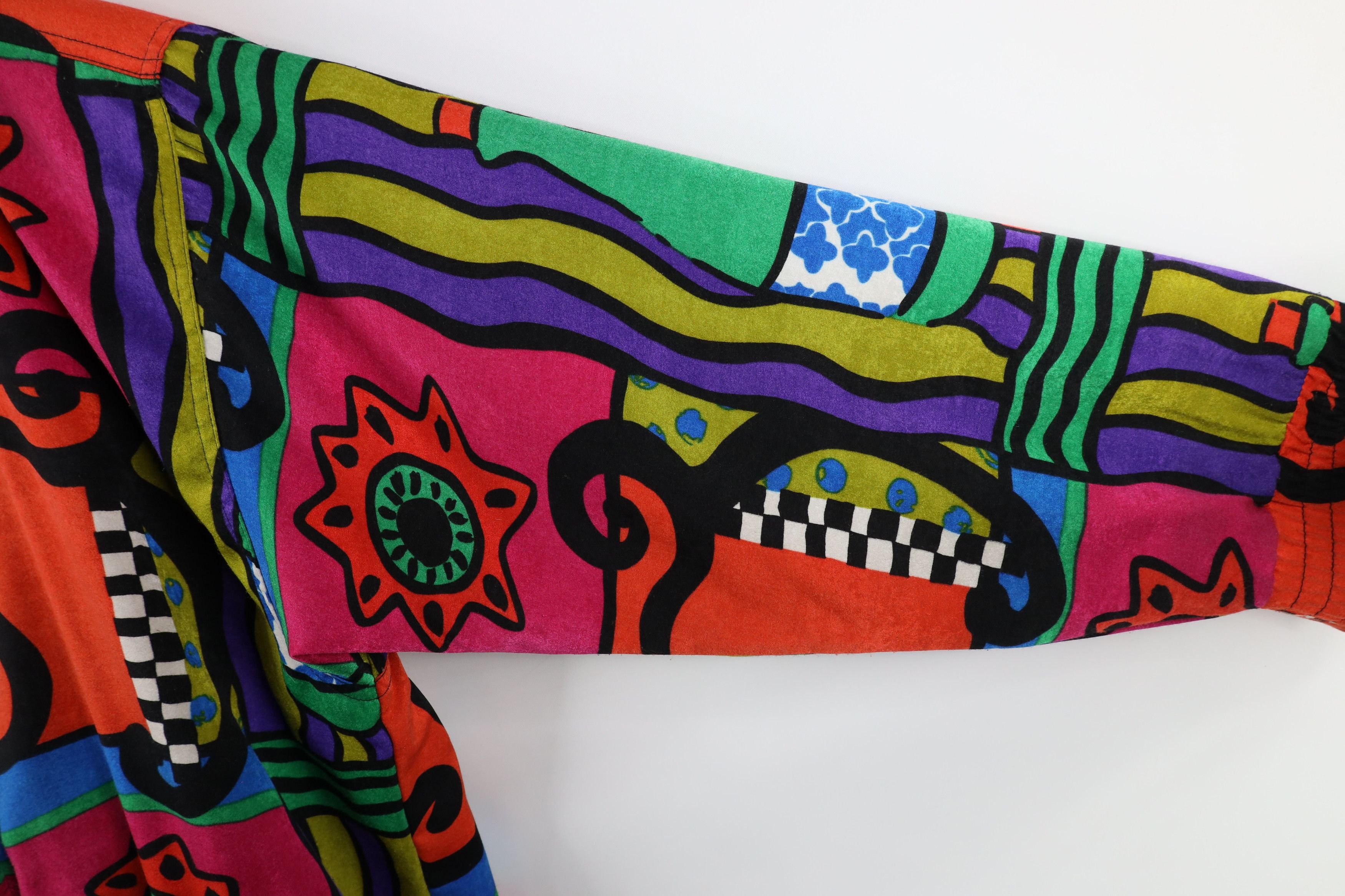 Vintage Vintage 90s Streetwear Rainbow Abstract Parka Jacket Size S / US 4 / IT 40 - 5 Thumbnail