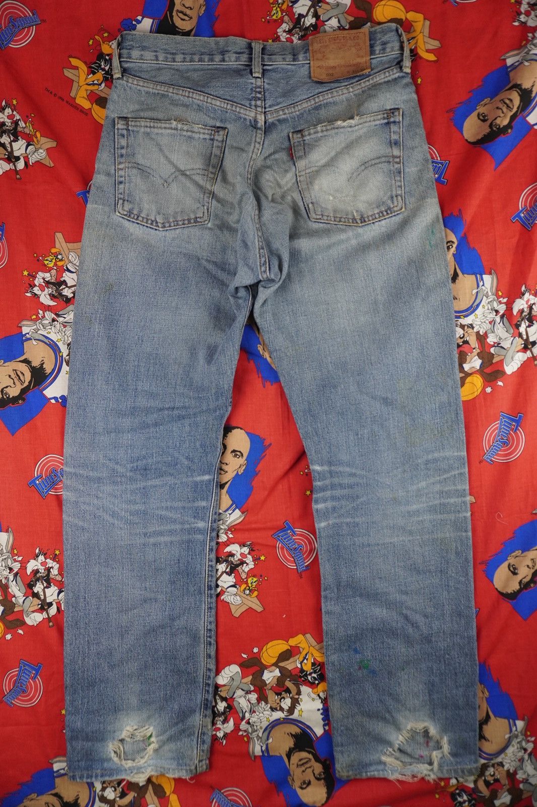 Levi's Vintage Clothing VTG Levi's 502 Big E JAPAN Made Painted Splash Distressed Size US 32 / EU 48 - 3 Thumbnail