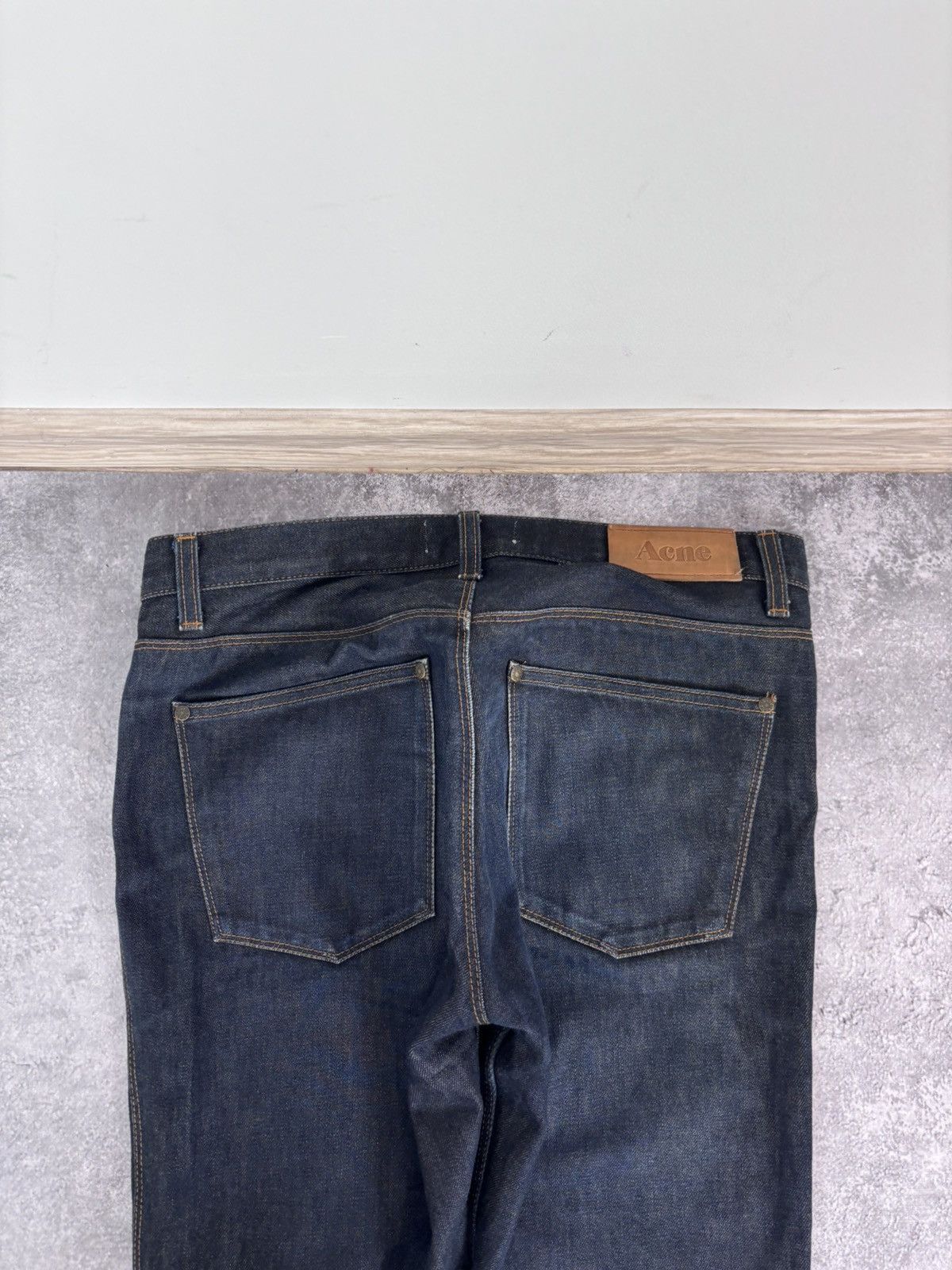 Acne Studios Acne Studios Max Raw Men’s Indigo Navy Blue Denim Jeans Size US 31 - 13 Thumbnail