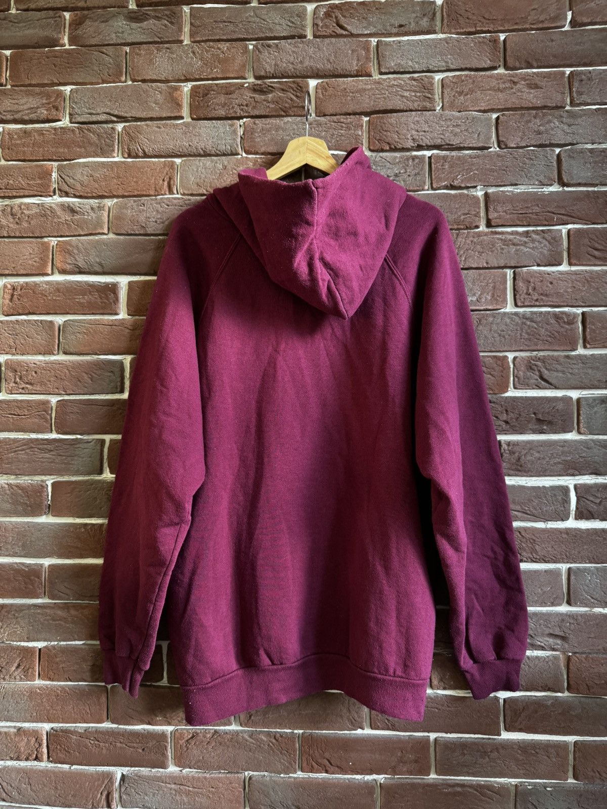 Fruit Of The Loom Rare 90s Burgundy Screen Stars FOTL Blank Hoodie XXL Size US XXL / EU 58 / 5 - 2 Thumbnail