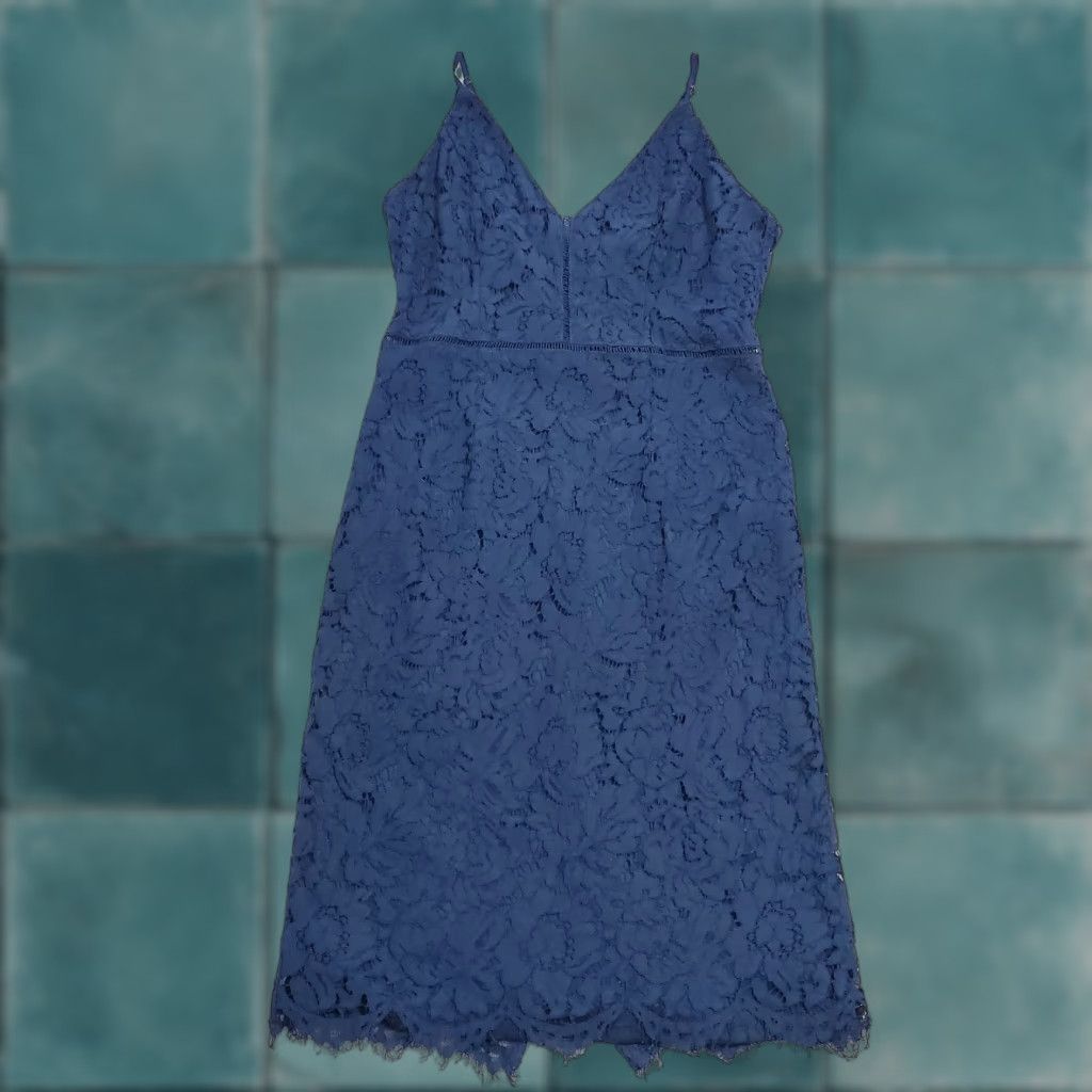 ASTR The Label ASTR The Label Dress Women M Blue Lace Spaghetti Strap Lattice Inset Party Y2K Size M / US 6-8 / IT 42-44 - 1 Thumbnail