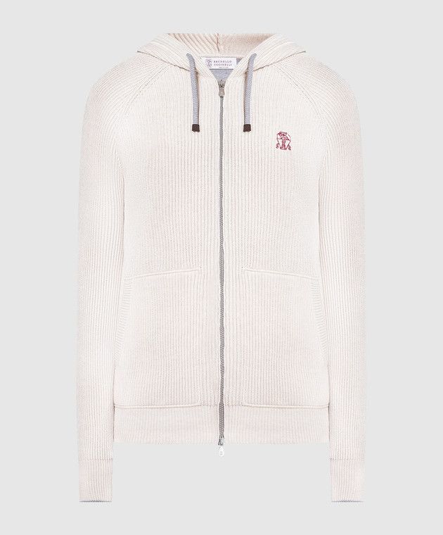 Brunello Cucinelli o1w1db10924 Cashmere Sweatshirt in Netural Size US XXL / EU 58 / 5 - 1 Thumbnail