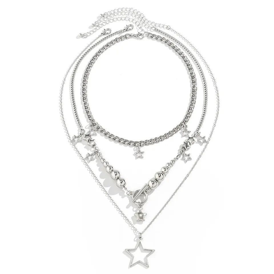 Jewelry Creative Set Star OT Buckle Pendant Choker Necklace Size ONE SIZE - 5 Thumbnail