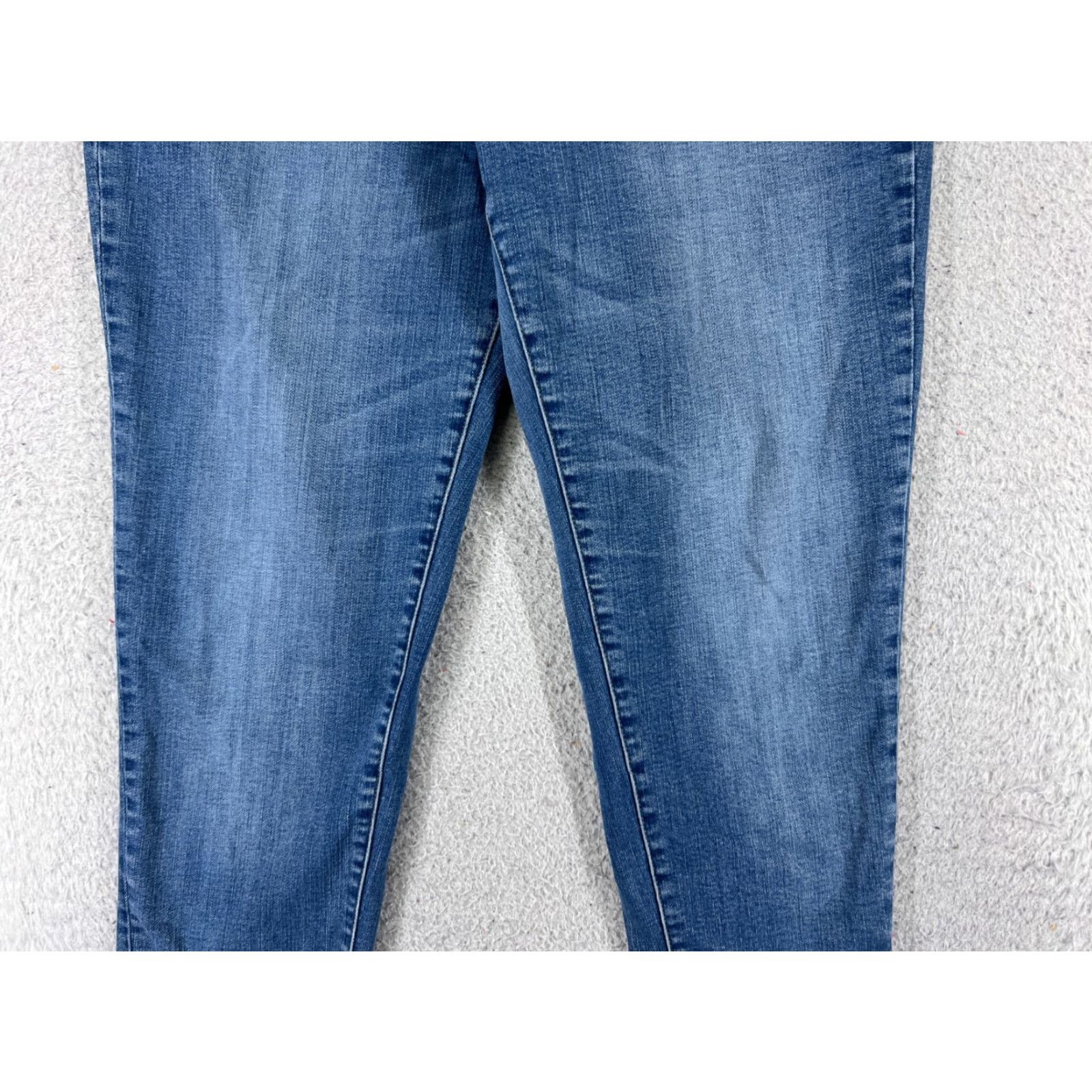Denime Reba Jeans Womens 16W Blue Denim Skinny Straight Leg Mid Rise 31x28 Casual Size 38" / US 16 / IT 52 - 3 Thumbnail