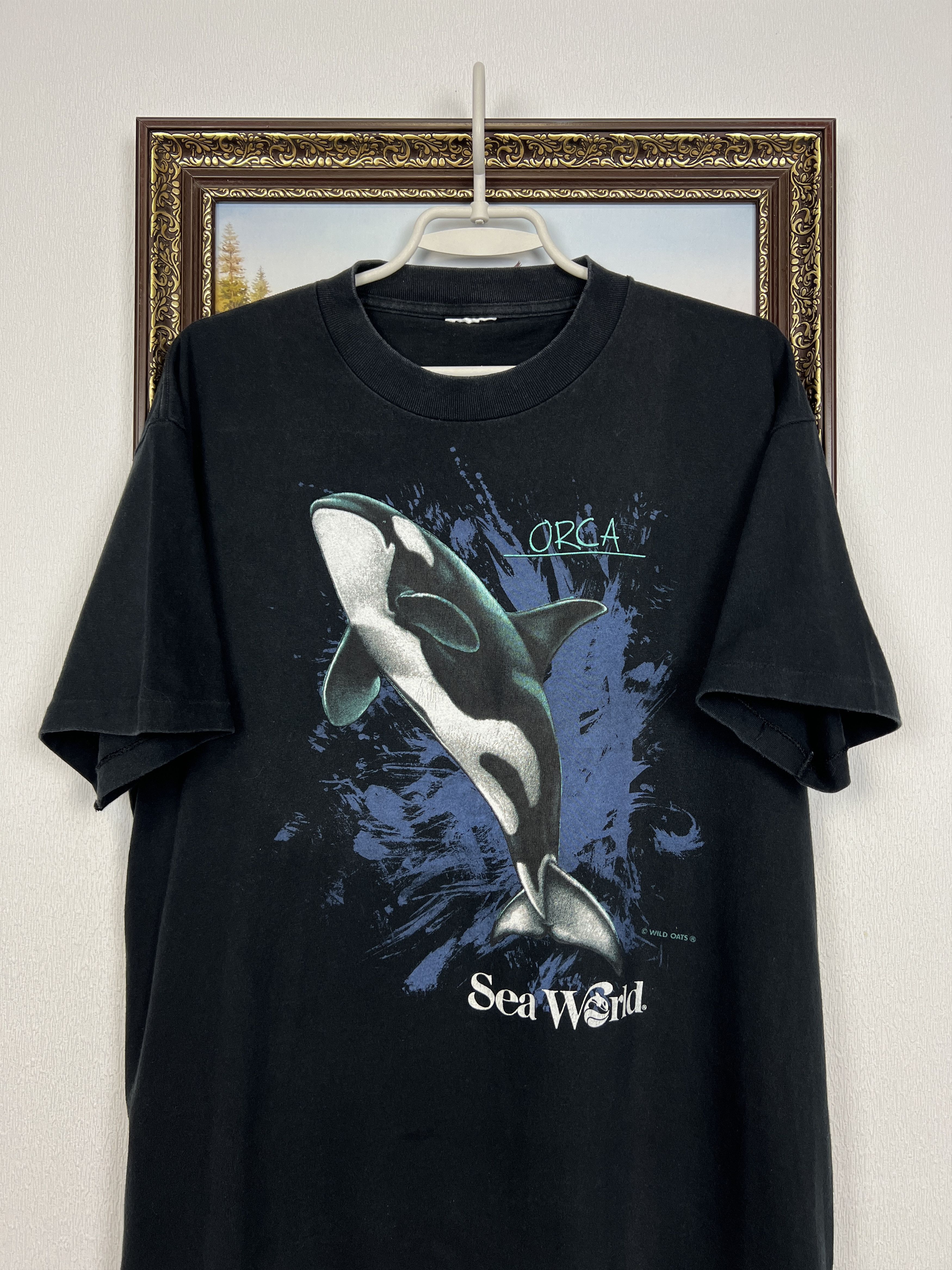 Vintage Vintage SeaWorld Shamu Orca Whale Navy Tee Over Print Size US M / EU 48-50 / 2 - 2 Thumbnail