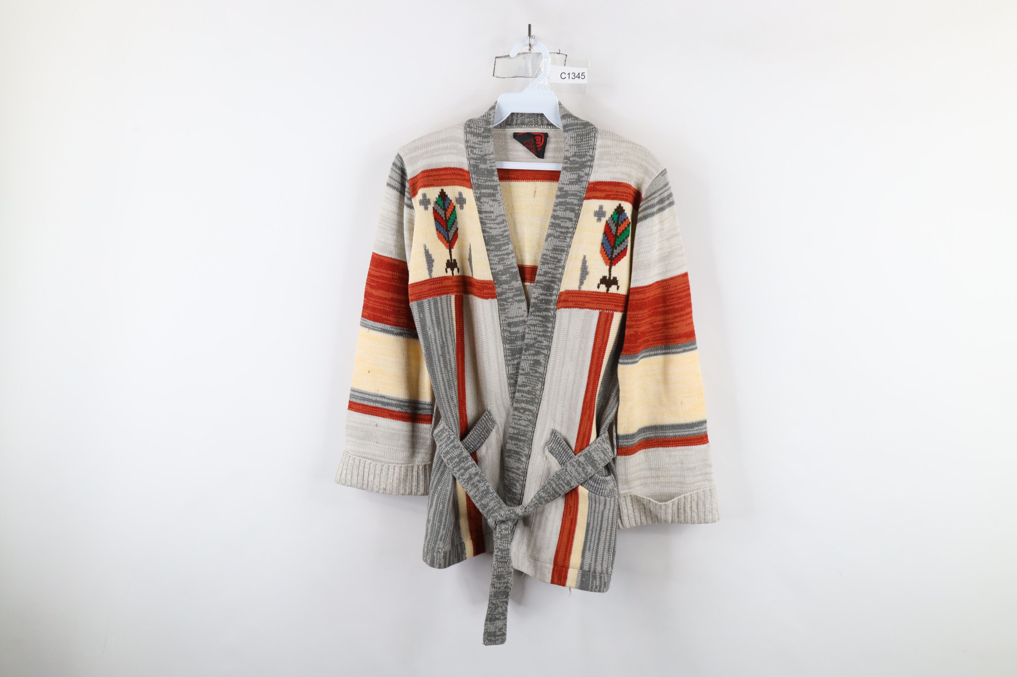 Vintage Vintage 70s Mid Century Modern MCM Knit Cardigan Sweater Size M / US 6-8 / IT 42-44 - 1 Thumbnail