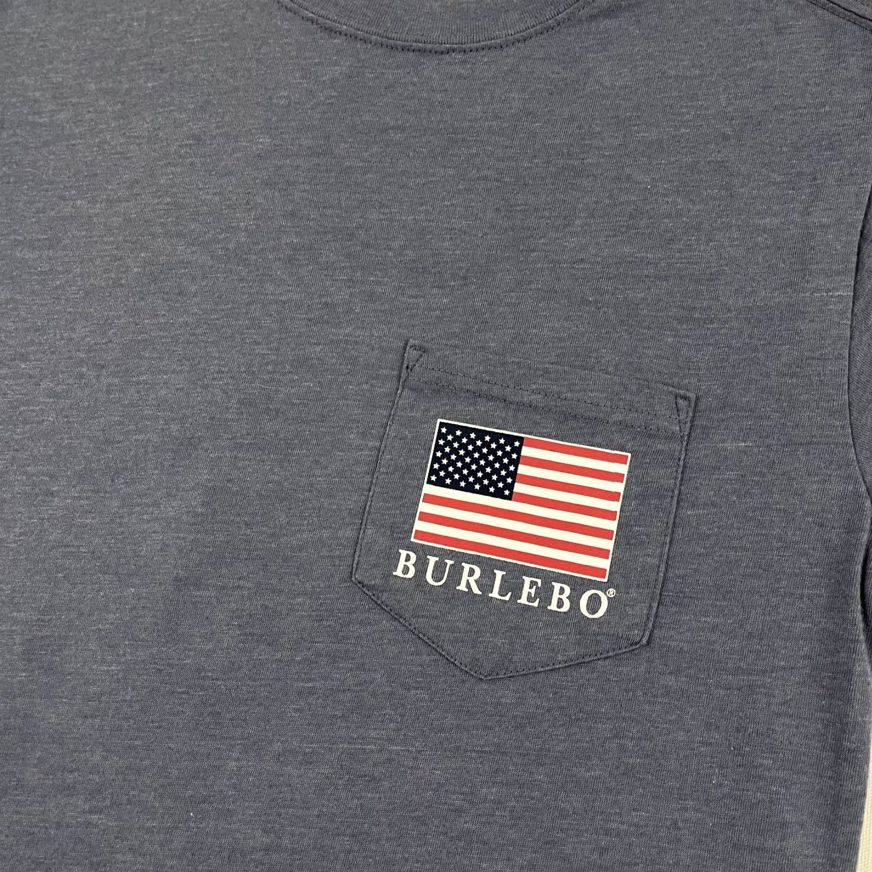 Vintage VINTAGE Burlebo Shirt Mens Small Blue Party Like Dress Think Presidents Graphic USA Flag Size 36R - 4 Thumbnail