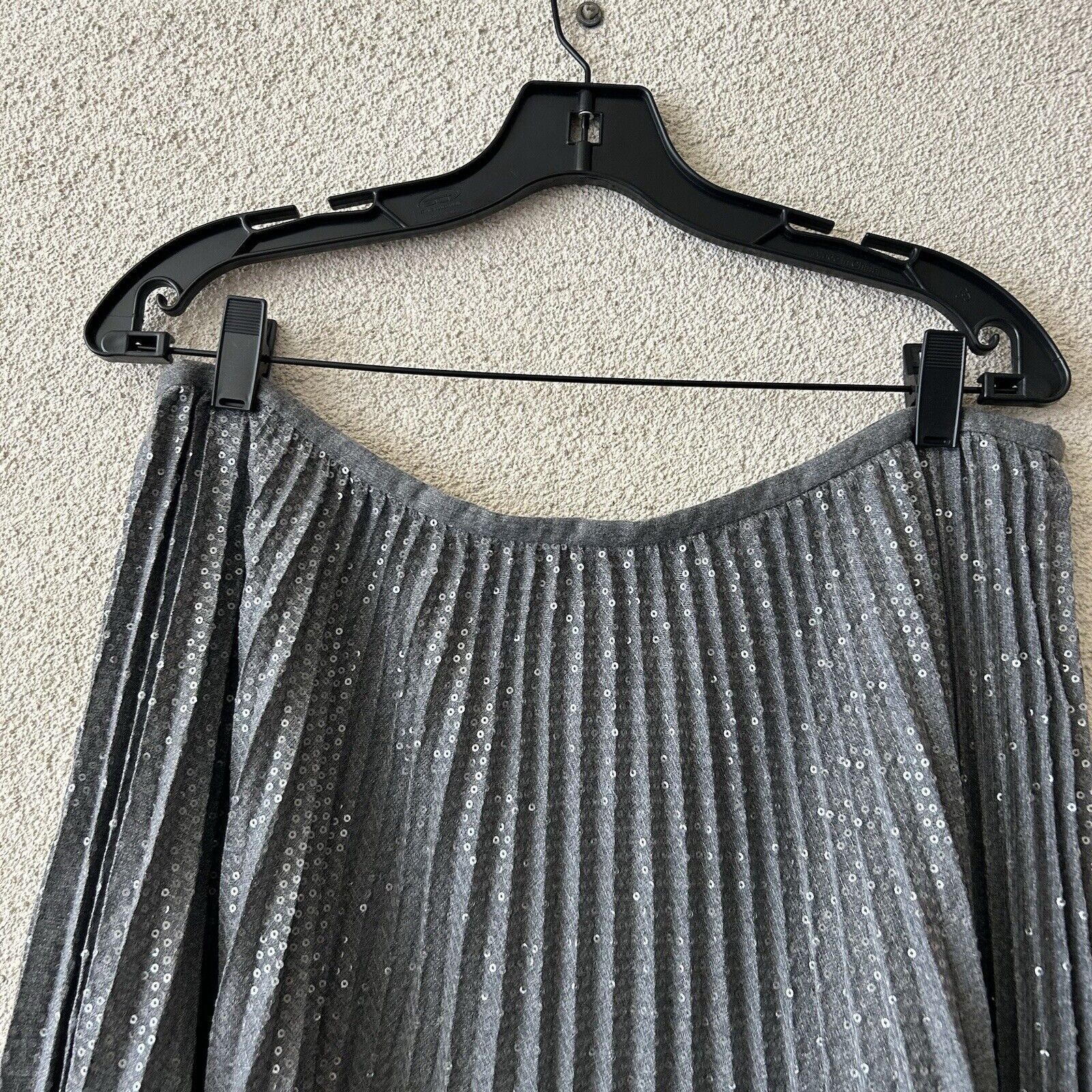 Lafayette 148 Lafayette 148 New York Jahira Pleated Sequin Skirt in Nickel Size 34" / US 12 / IT 48 - 4 Thumbnail