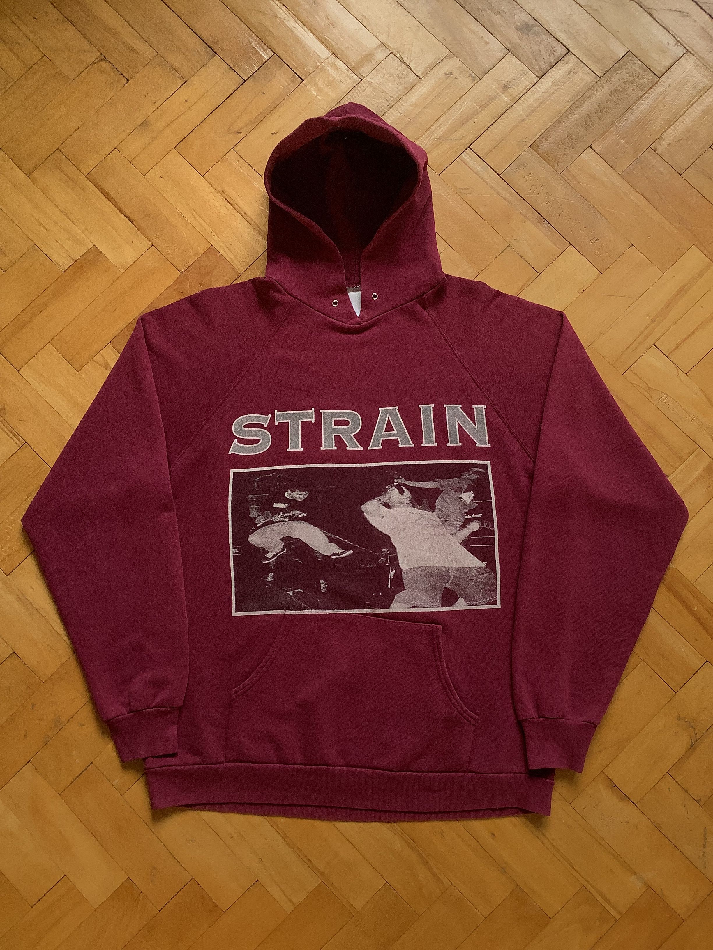 Band Tees Vintage 90's STRAIN Hardcore ''Here And Now'' hoodie Size US XL / EU 56 / 4 - 1 Thumbnail