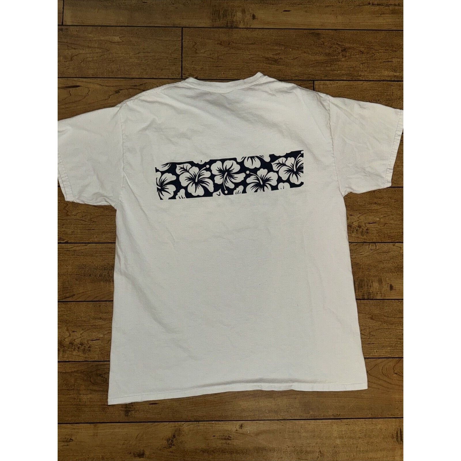Vintage Moon Eyes Car Hawaii Floral T-Shirt White L 20x26 Hula Moon Size US L / EU 52-54 / 3 - 4 Thumbnail