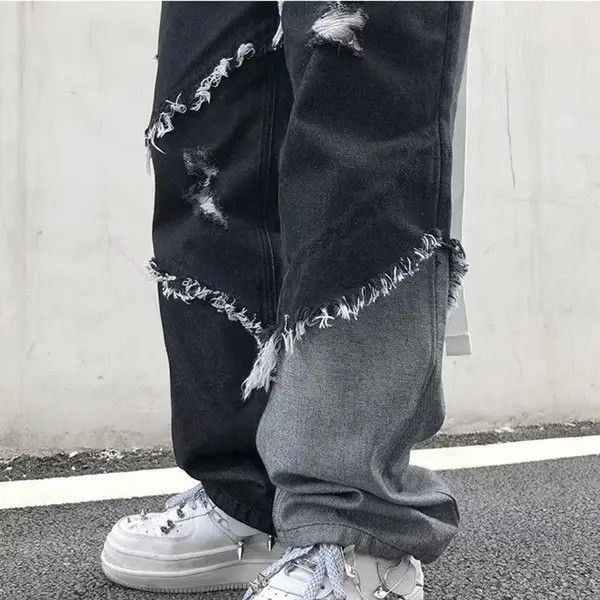 Jean Hayakawa x Moe Loose wide-leg vintage distressed jeans y2k Size US 32 / EU 48 - 6 Thumbnail