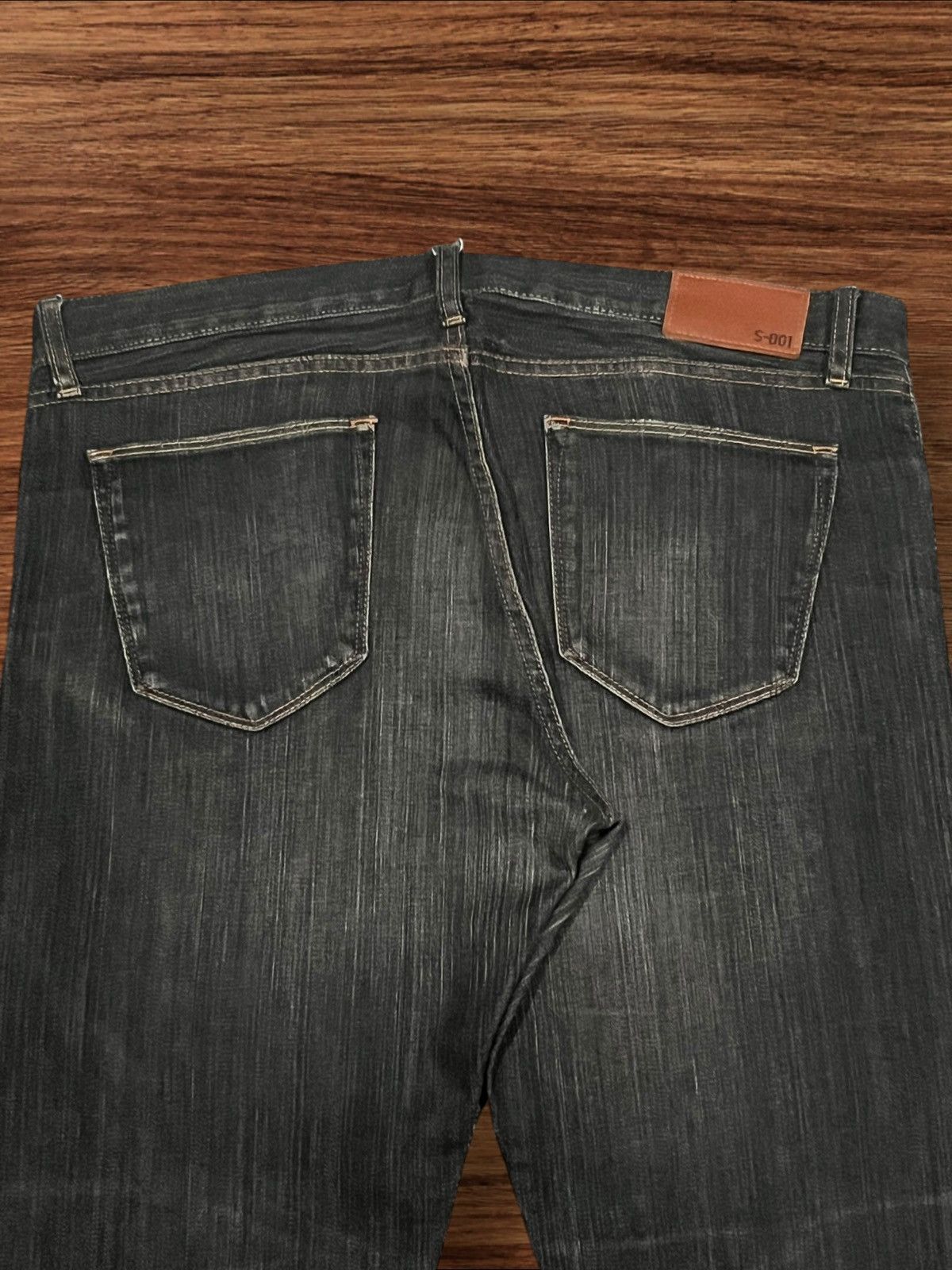 Japanese Brand × KMRii × Le Grande Bleu (L.G.B.) ⚡️Insane 90s⚡️Japan Uniqlo Black Wash Slim Fit Straight Jeans Size US 37 - 6 Thumbnail