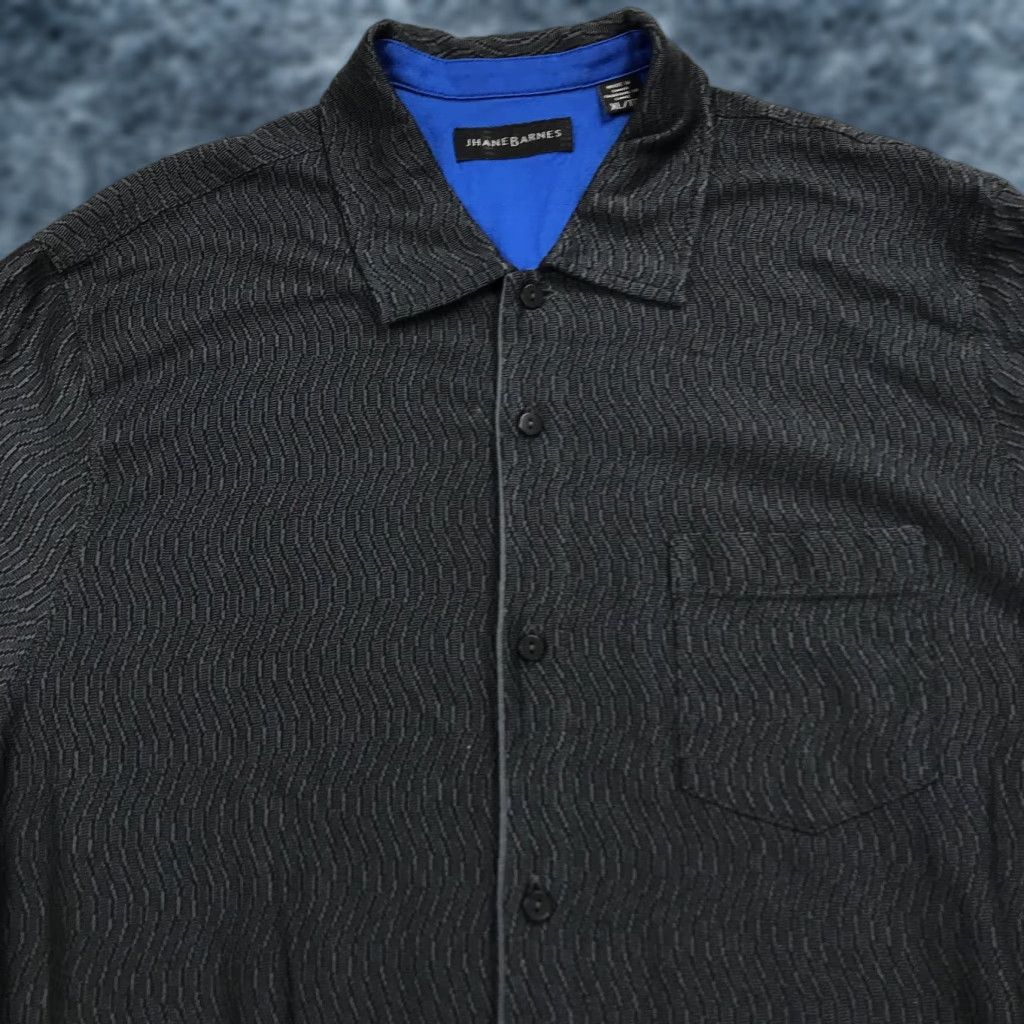 Vintage VINTAGE Jhane Barnes Shirt Mens XL Black Camp Collar Abstract Mercerized 90s Size US XL / EU 56 / 4 - 1 Thumbnail