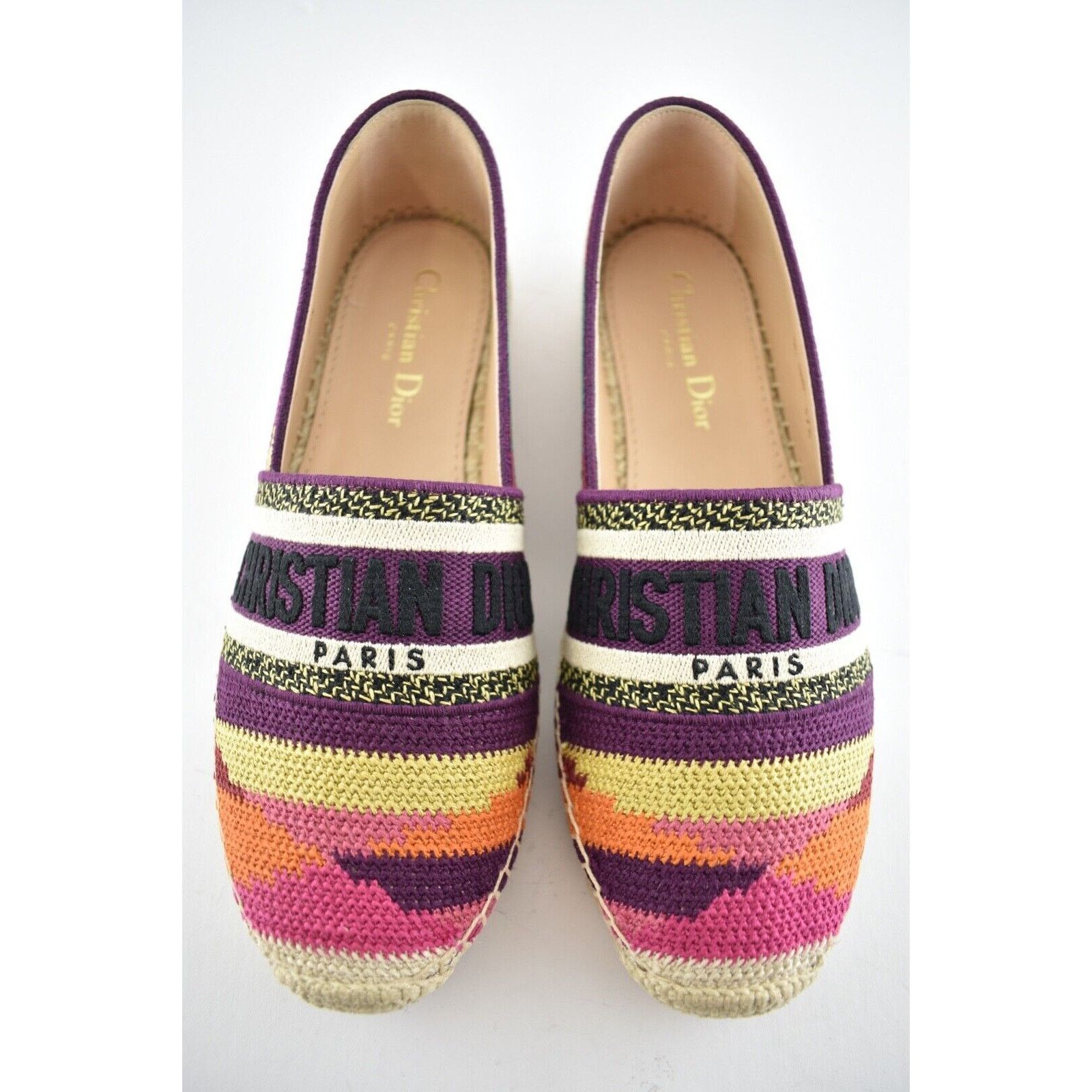 Dior Dior Granville Patchwork Cotton Logo Embroidered Size US 8.5 / IT 38.5 - 8 Thumbnail