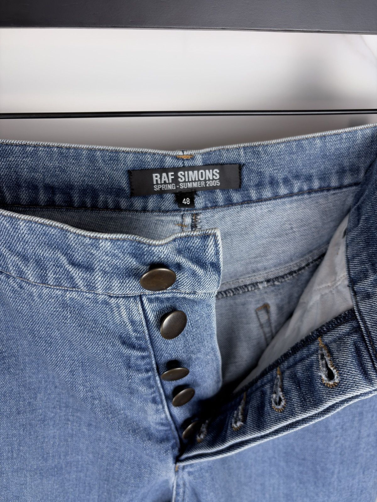 Raf Simons SS05 Raf Simons Bootcut Raw Hem Faded Blue Denim Jeans Size US 32 / EU 48 - 5 Thumbnail
