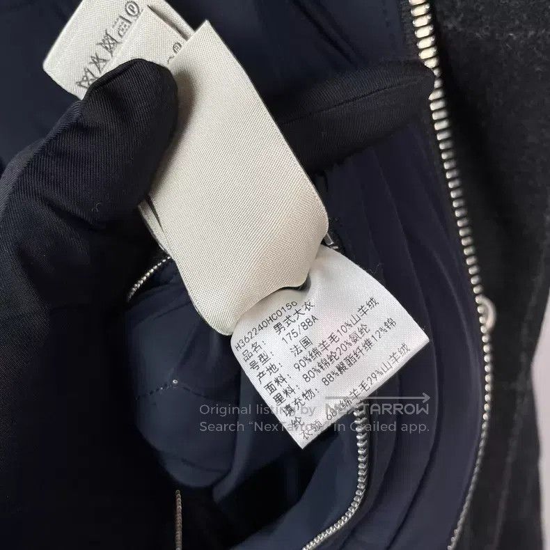 Hermes Hermes Black and Dark Blue Knit Collar Removable Long Cott Size US M / EU 48-50 / 2 - 9 Thumbnail