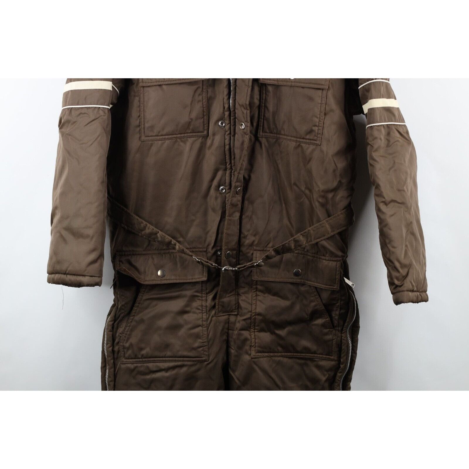 Vintage Vintage 70s Streetwear Quilted Hooded Snowmobile Snow Suit Size US L / EU 52-54 / 3 - 3 Thumbnail