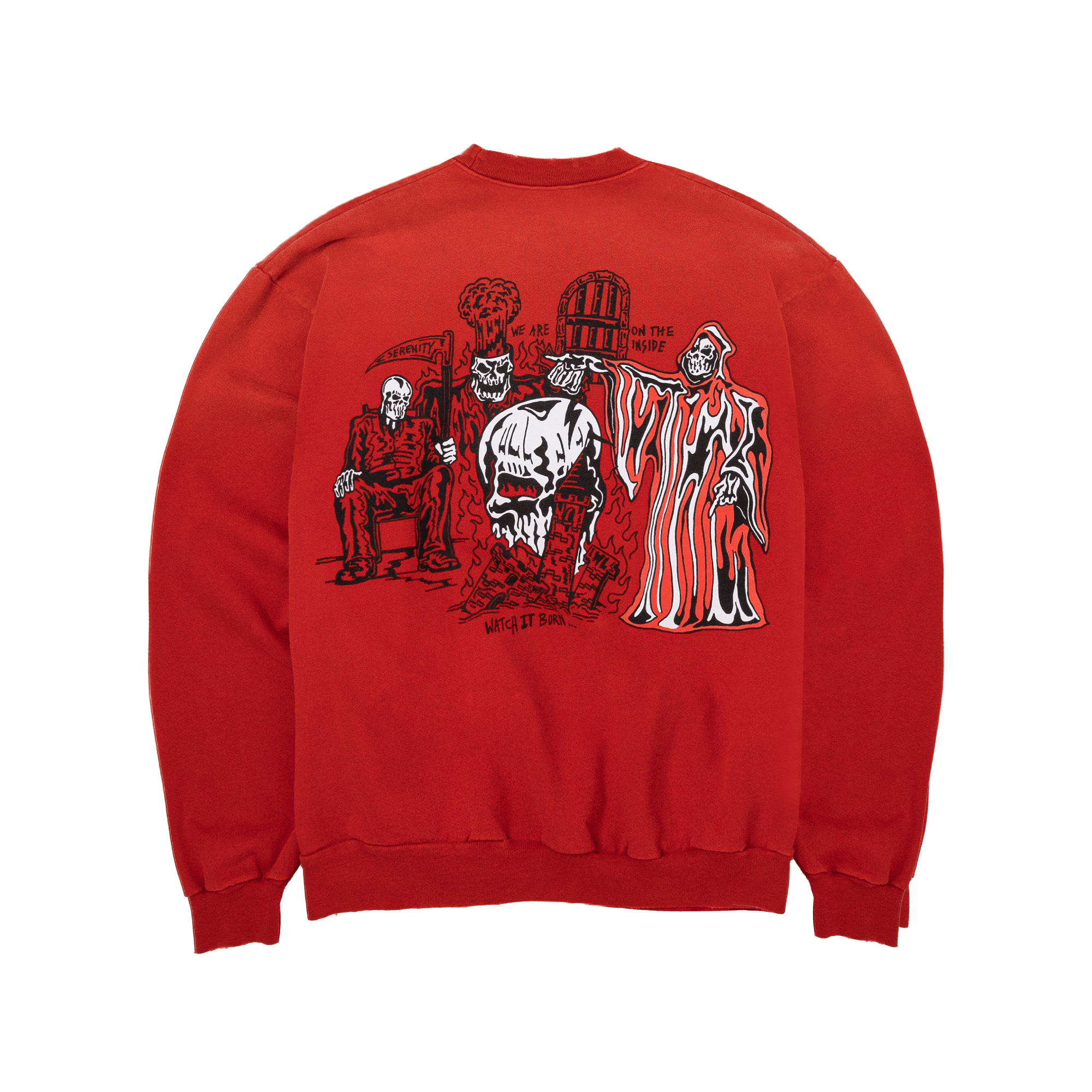 Warren Lotas Watch It Burn Crewneck Sweater Size US L / EU 52-54 / 3 - 1 Thumbnail