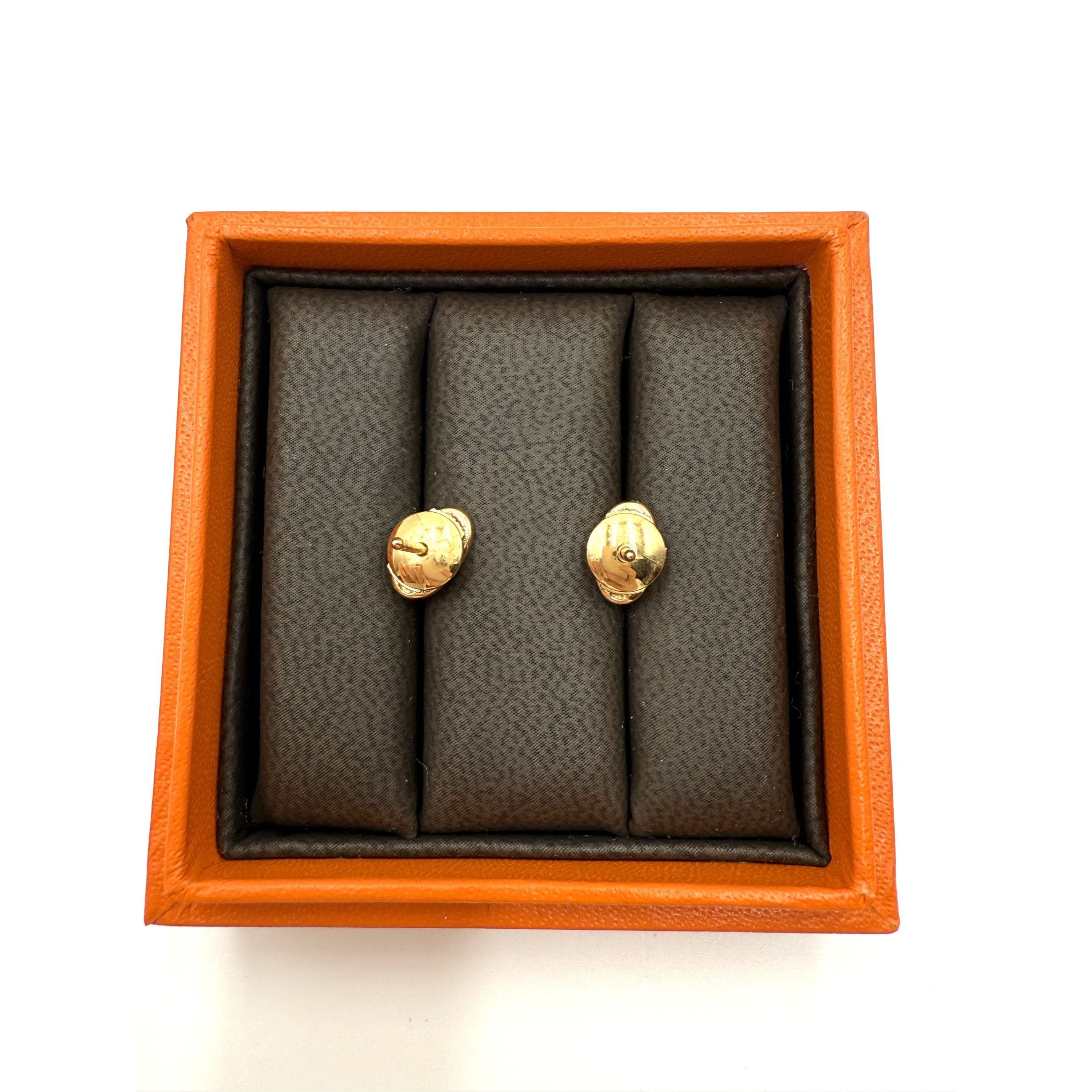 Hermes Hermès Earring Paris Pink Gold In Signature Orange Box Size ONE SIZE - 4 Thumbnail