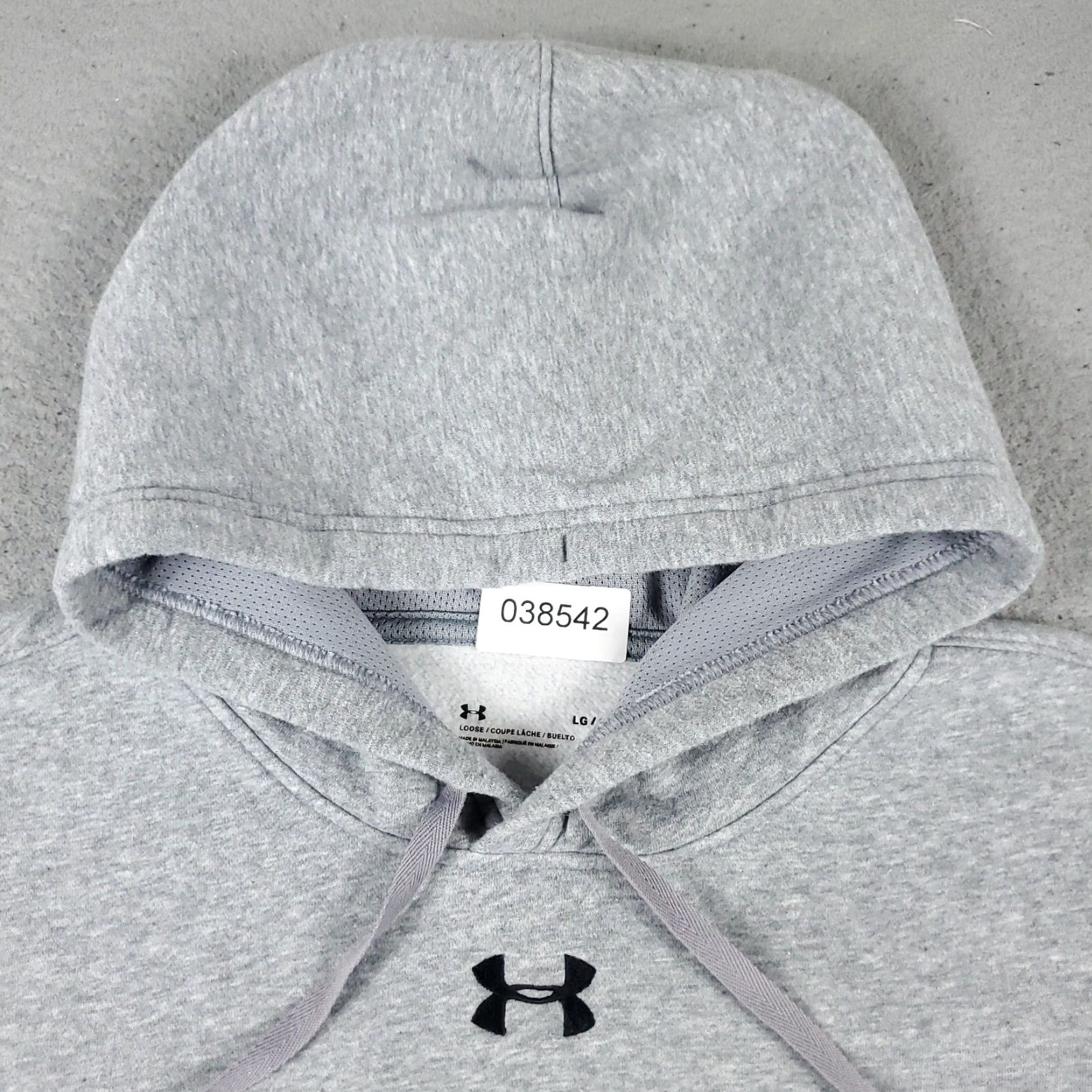 Under Armour Under Armour Hoodie Mens Large Gray Pullover Sweatshirt Fleece Long Sleeve Size US L / EU 52-54 / 3 - 3 Thumbnail