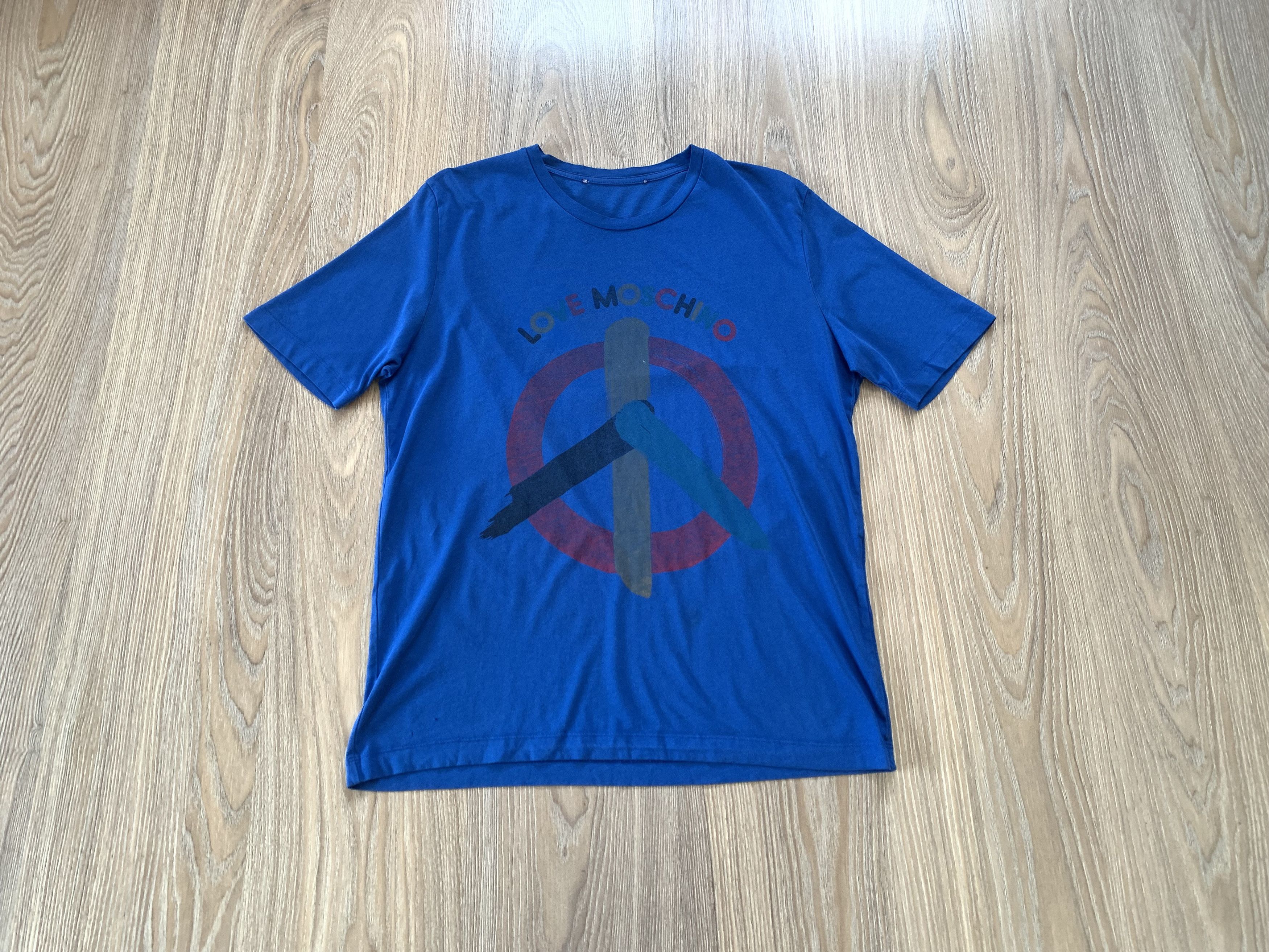 Moschino Vintage Love Moschino Peace Cotton T-Shirt Size US M / EU 48-50 / 2 - 1 Thumbnail