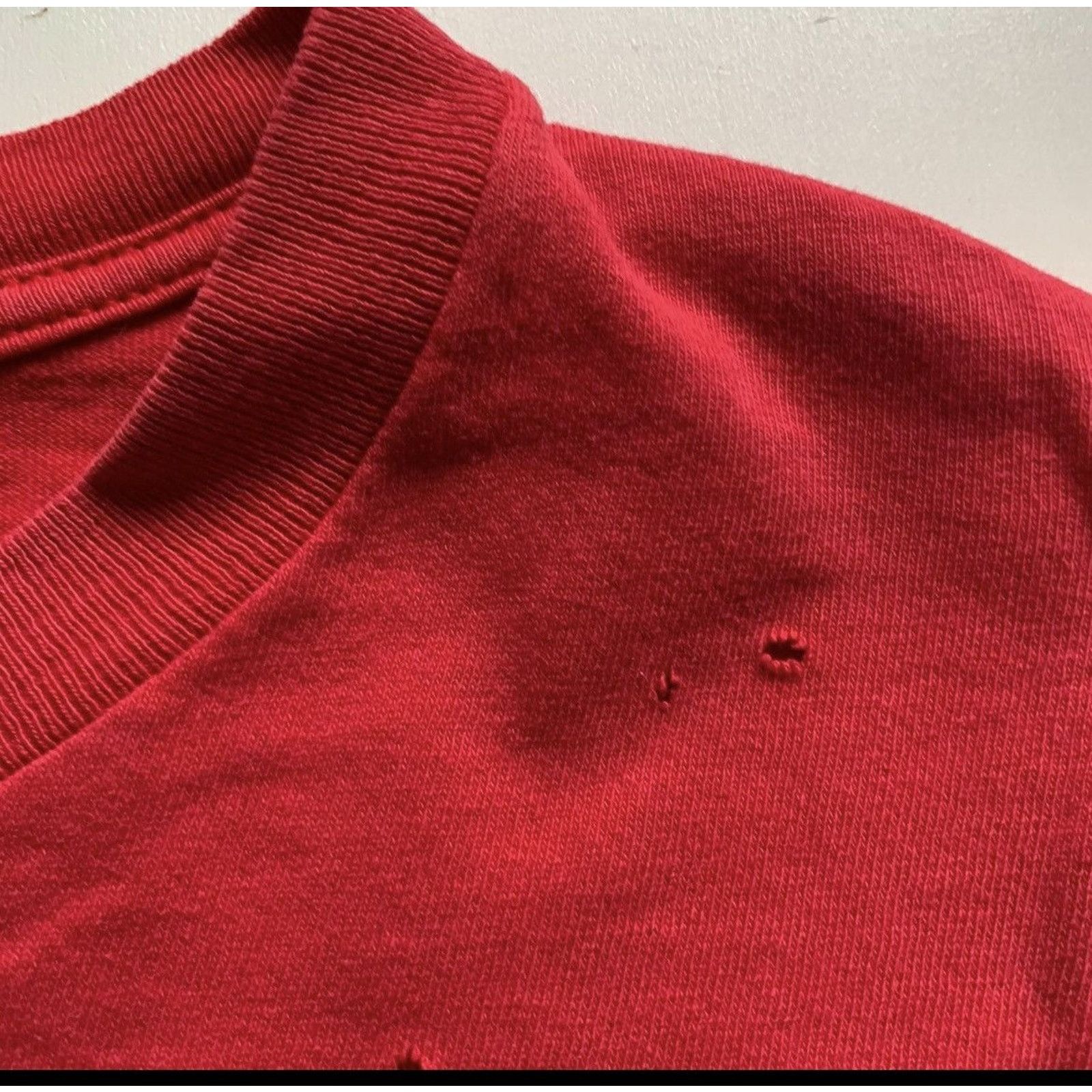 Nike × Vintage Vintage 90s Nike Air T Shirt Swoosh Basic Large Red Rare Size US L / EU 52-54 / 3 - 4 Thumbnail