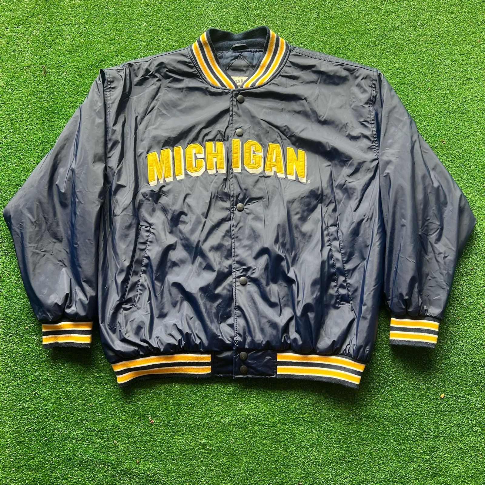 Michigan wolverines varsity jacket hotsell