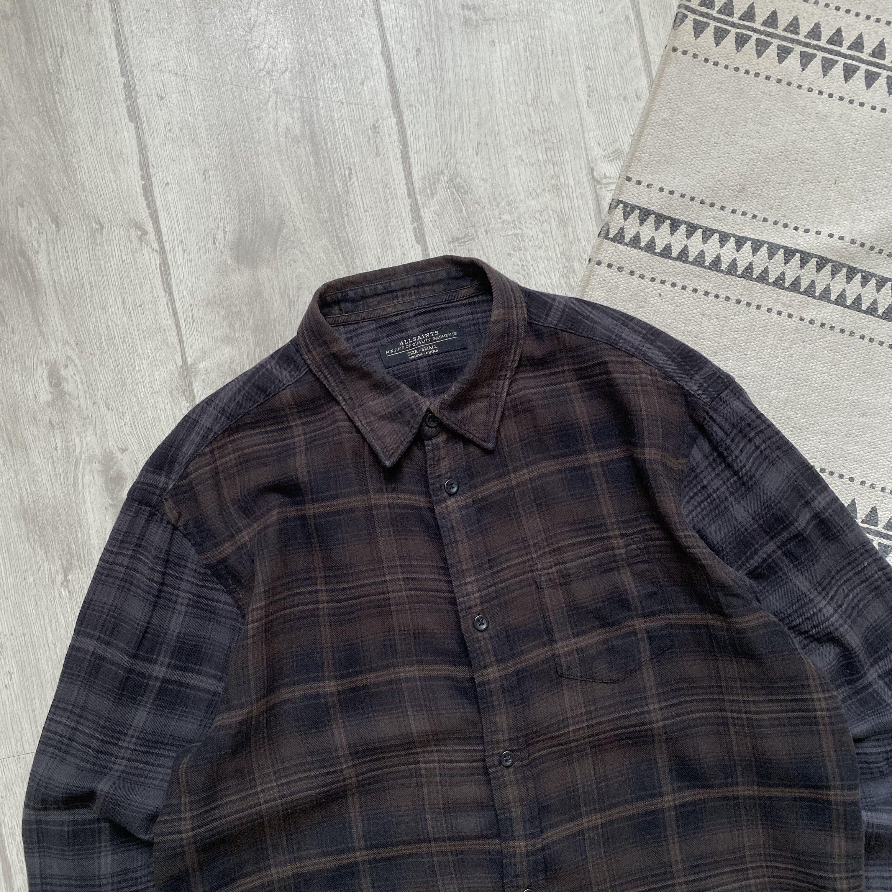 Allsaints 👔 Premium Allsaint flannel multi shirt light Button Up Size US S / EU 44-46 / 1 - 2 Thumbnail