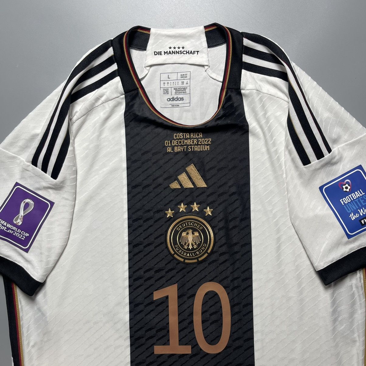 Adidas GERMANY ADIDAS 2022 WORLD CUP SOCCER HOME JERSEY #10 GNABRY Size US L / EU 52-54 / 3 - 4 Thumbnail